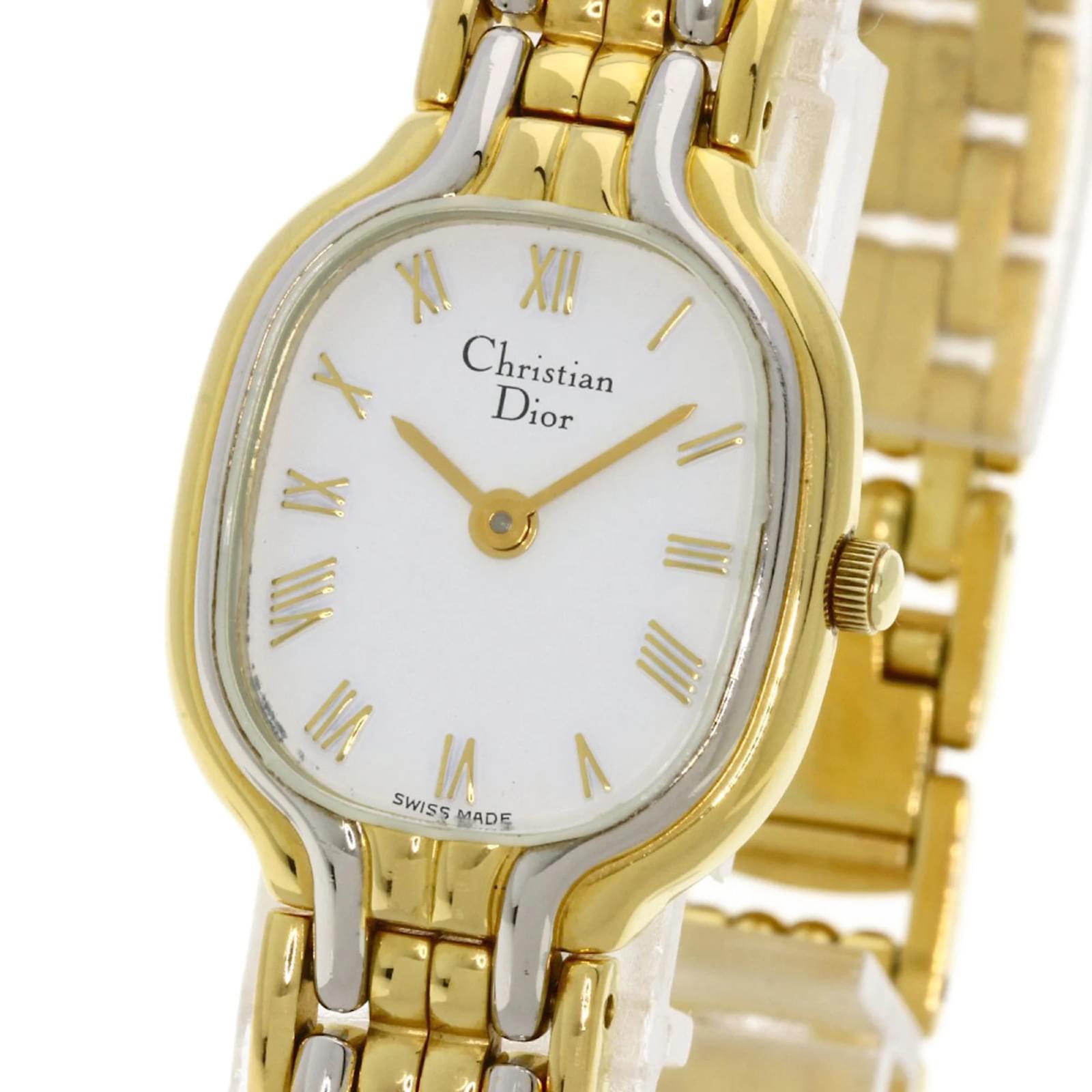 Christian Dior 3034 Rectangular Gold Plated Ladies Watch ref