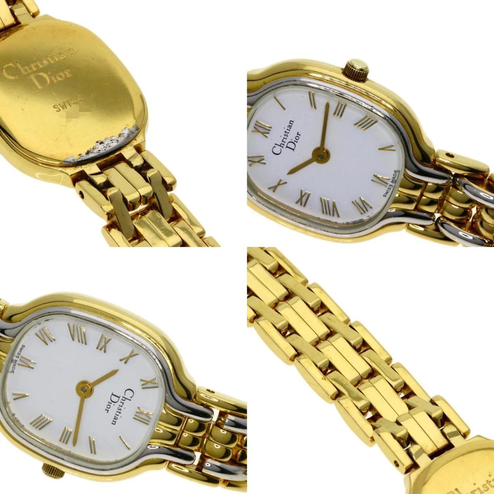 Christian Dior 3034 Rectangular Gold Plated Ladies Watch ref