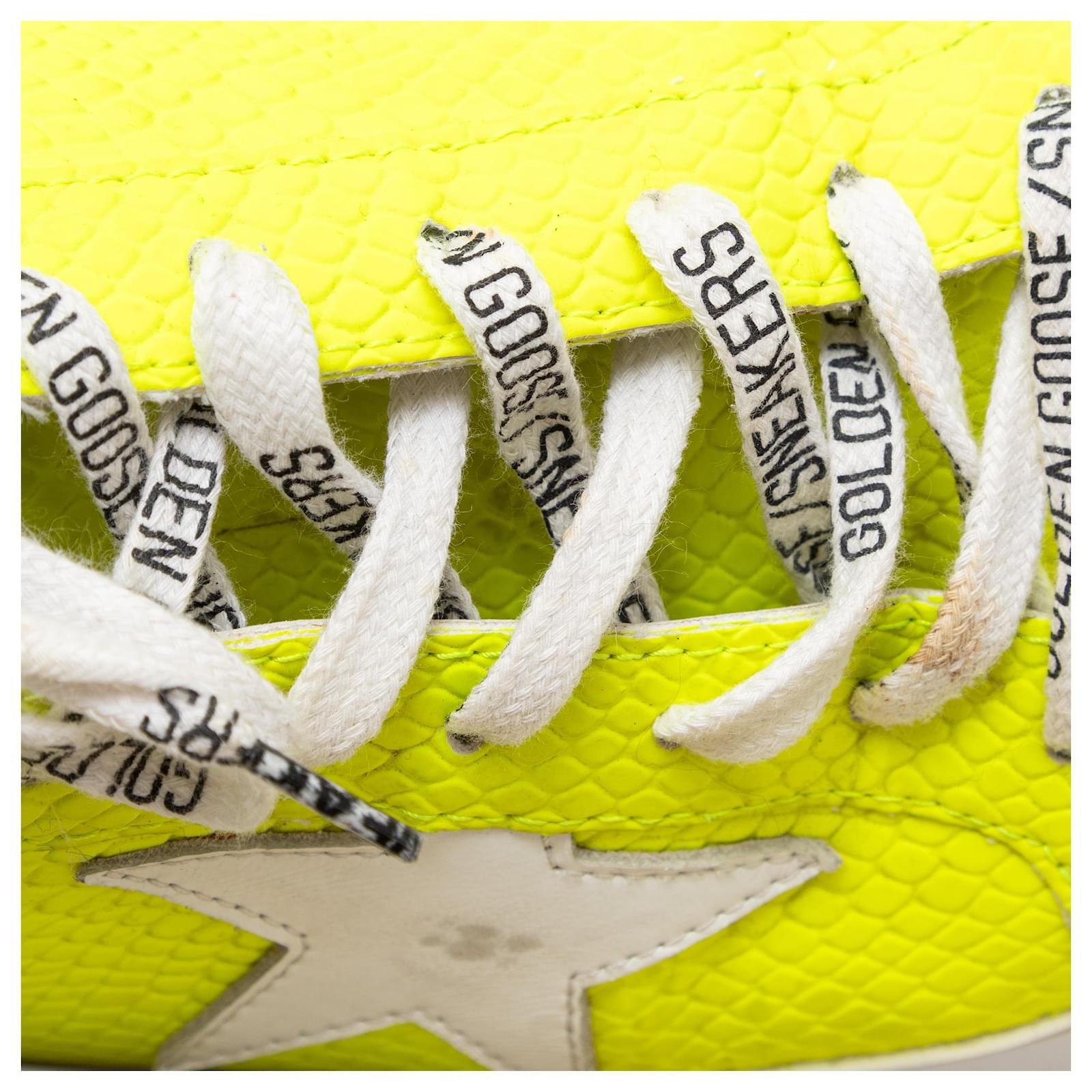Goose Ball Star Golden Goose Neon Yellow Buy GOLDEN GOOSE White