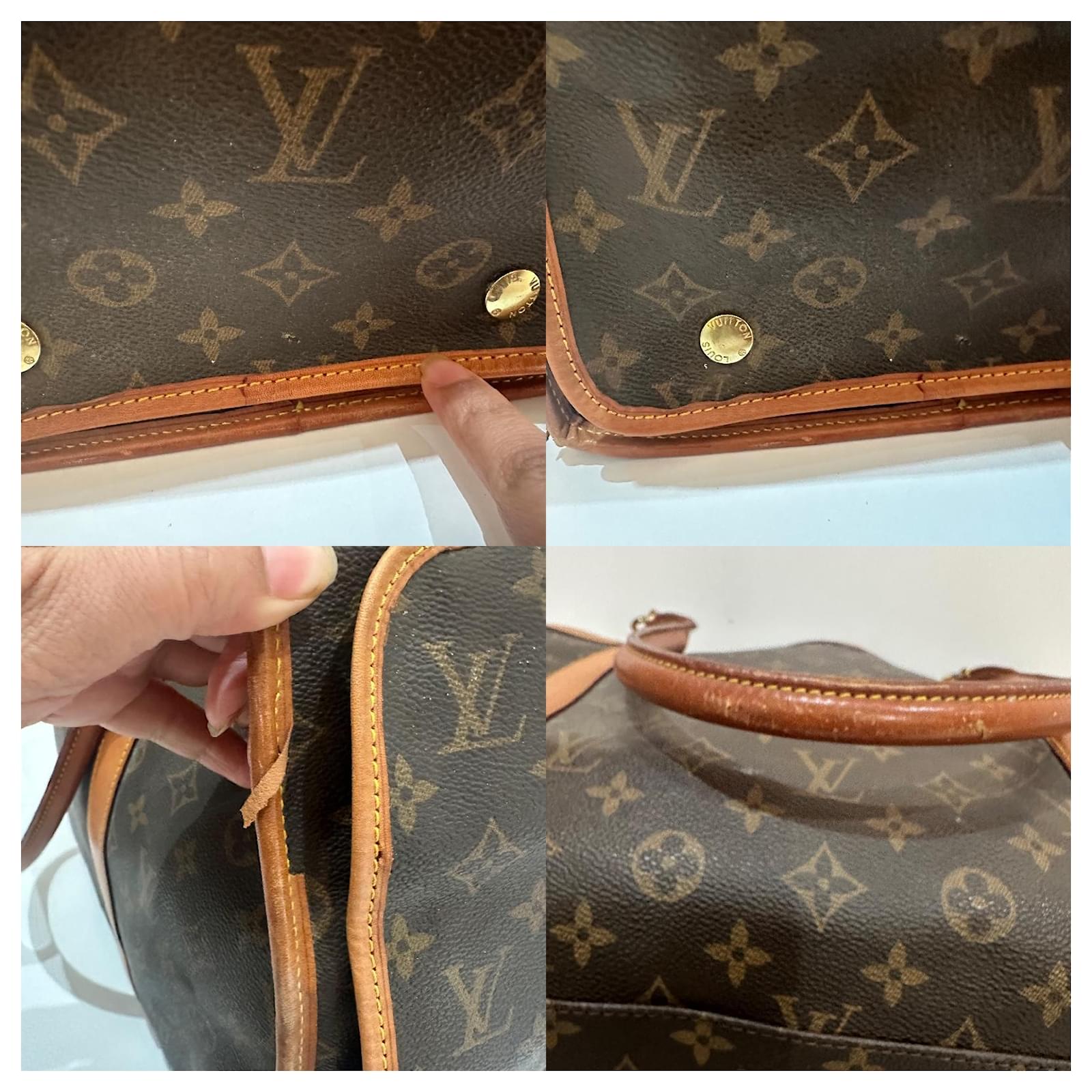 Keepall Louis Vuitton dog bag Brown Cloth  ref.2001867