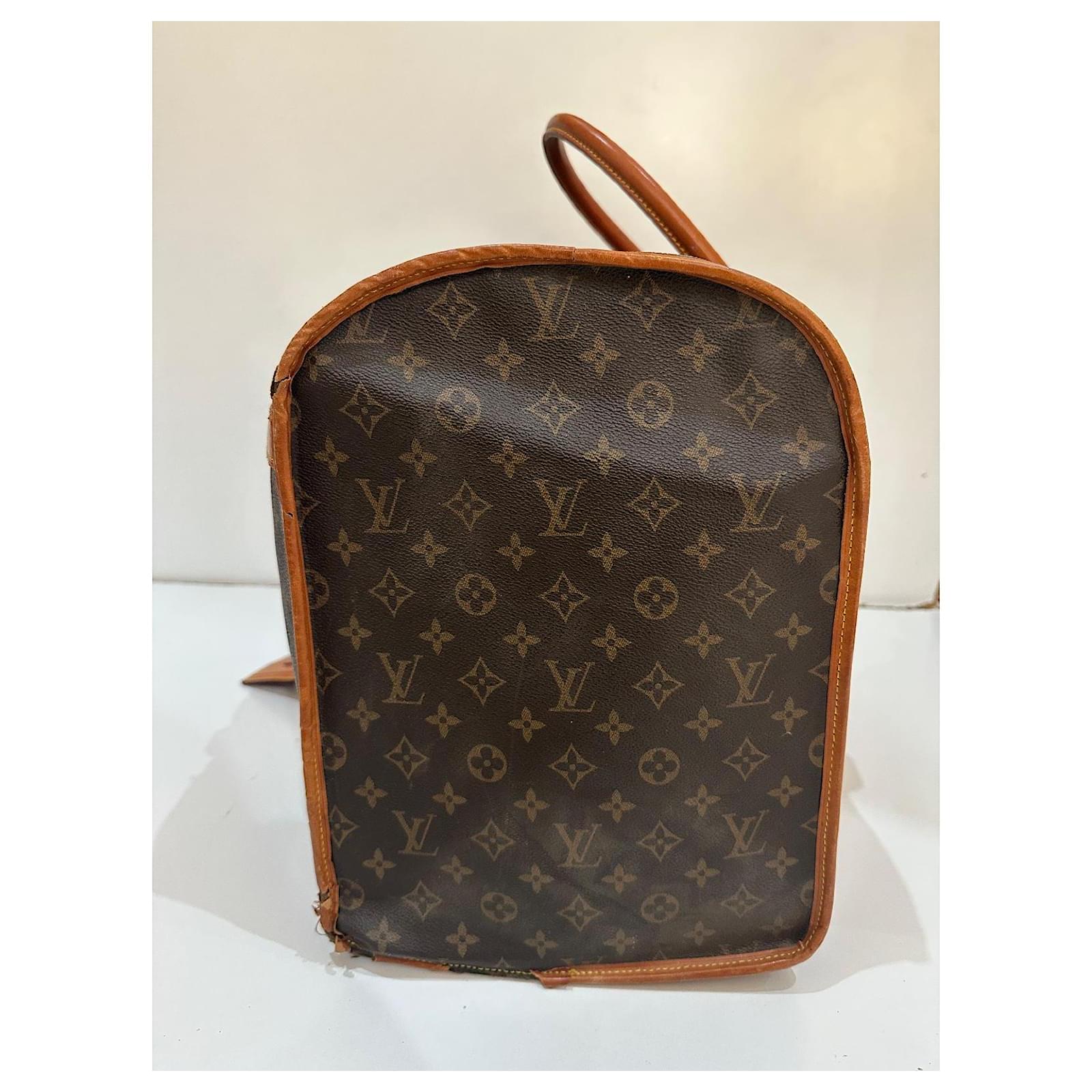 Keepall Louis Vuitton dog bag Brown Cloth  ref.2001867