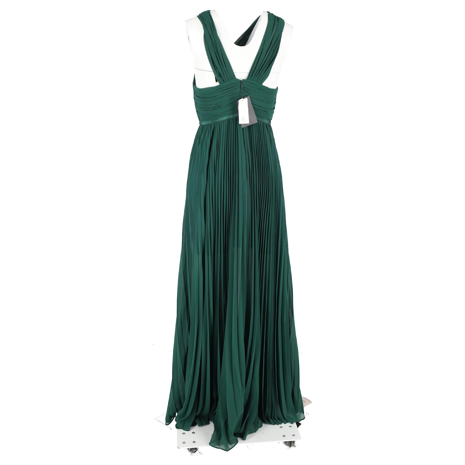 self portrait green chiffon maxi dress Green Chiffon Midi Dress – self-portrait-US