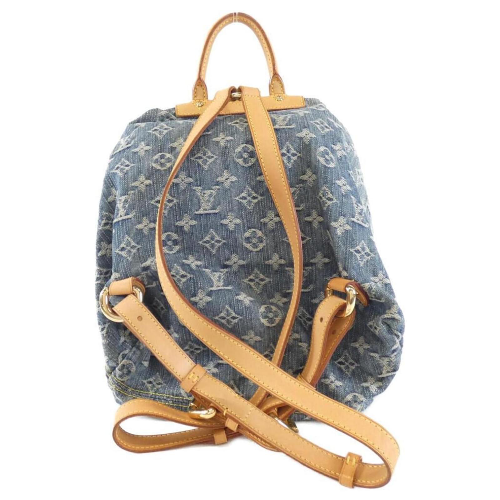 Louis Vuitton Sac A Dos Blue Denim  ref.2006880