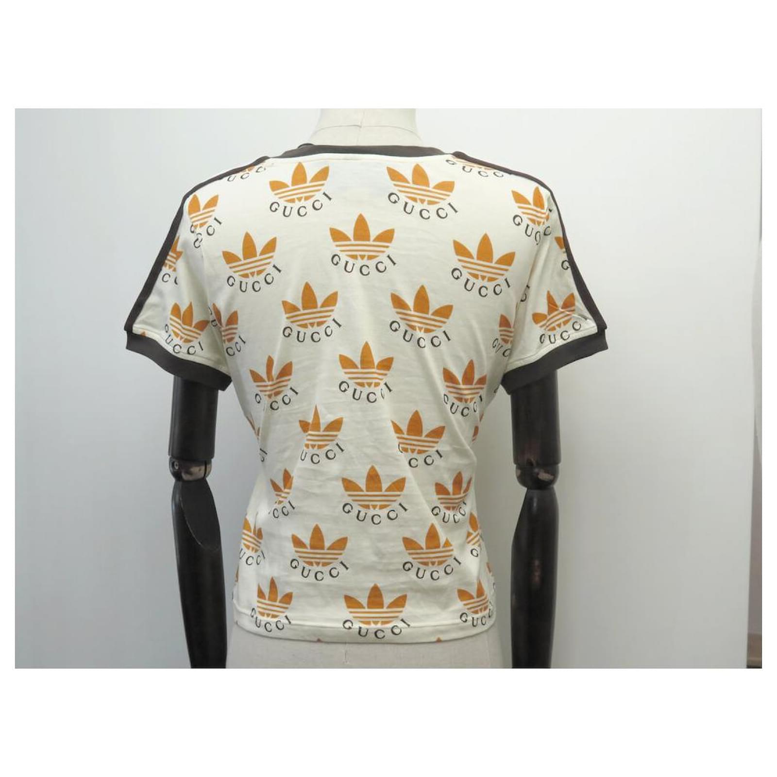 NINE T-SHIRT GUCCI X ADIDAS TREFOIL LOGO 693539 XJEBY 9039