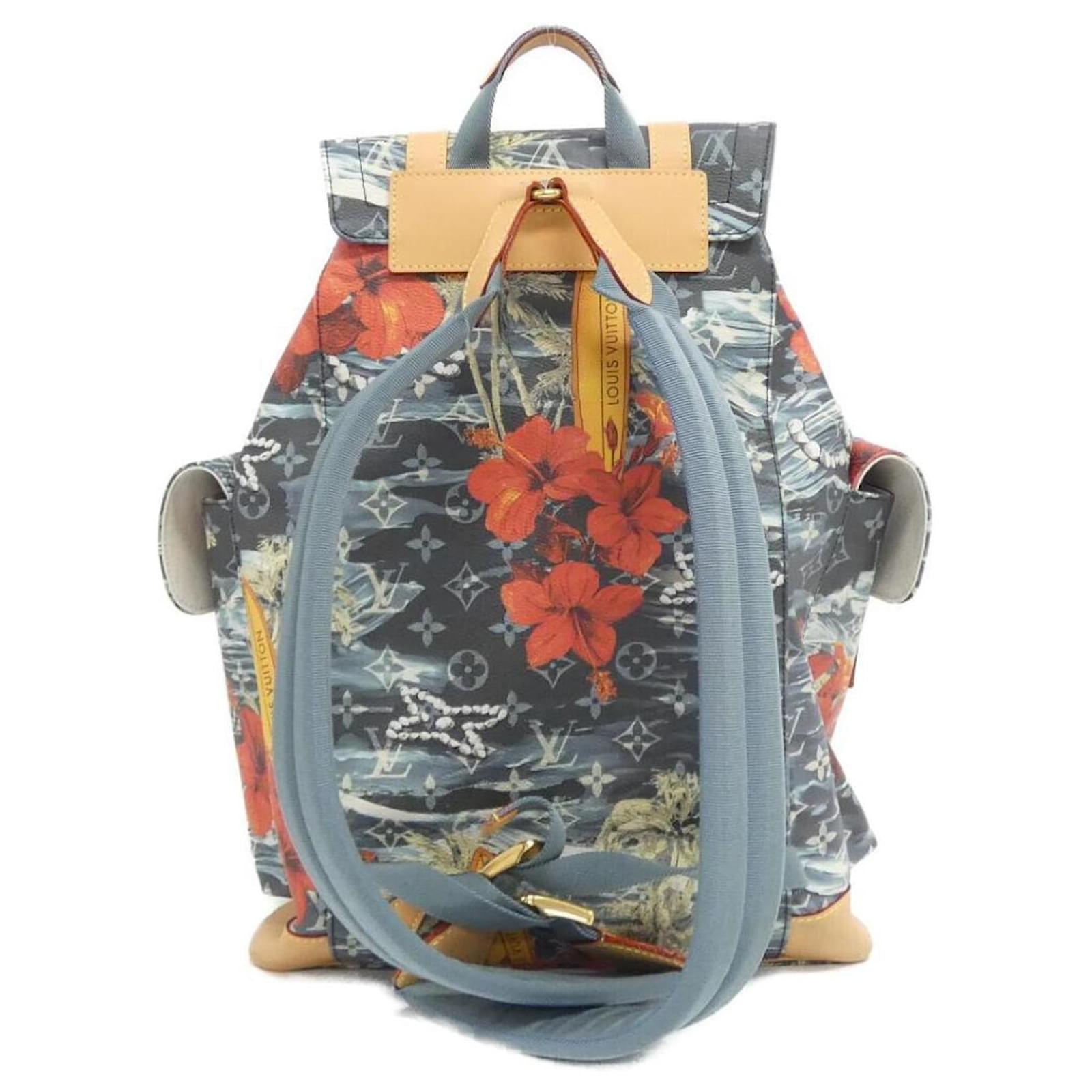 Louis Vuitton Monogram Surfing Christopher MM Backpack Navy blue Cloth ref.2013125