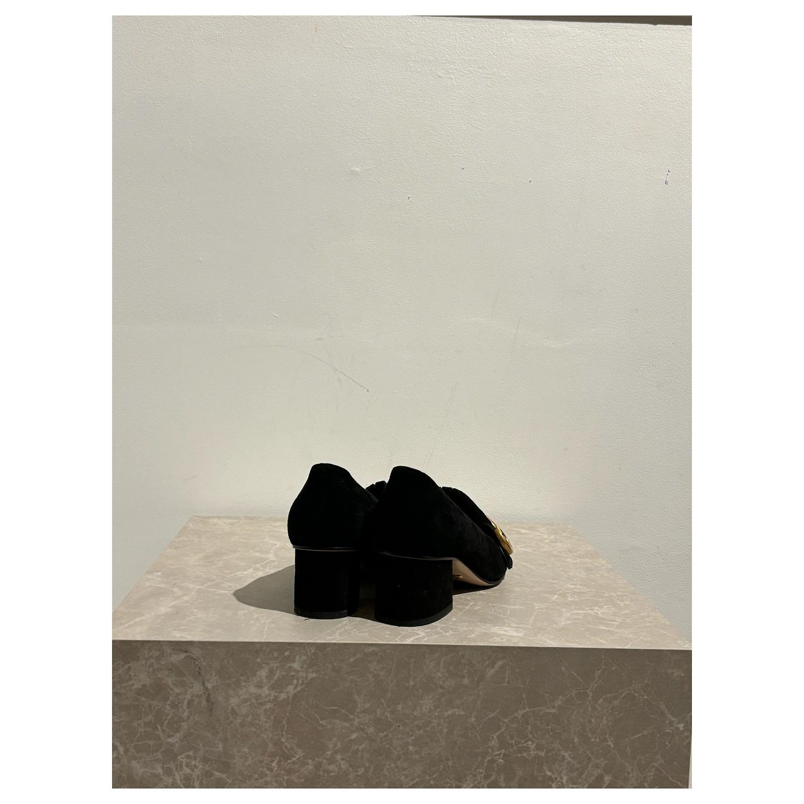 Marmont GUCCI Heels T.EU 35.5 Suede Black ref.2013949 - Joli Closet
