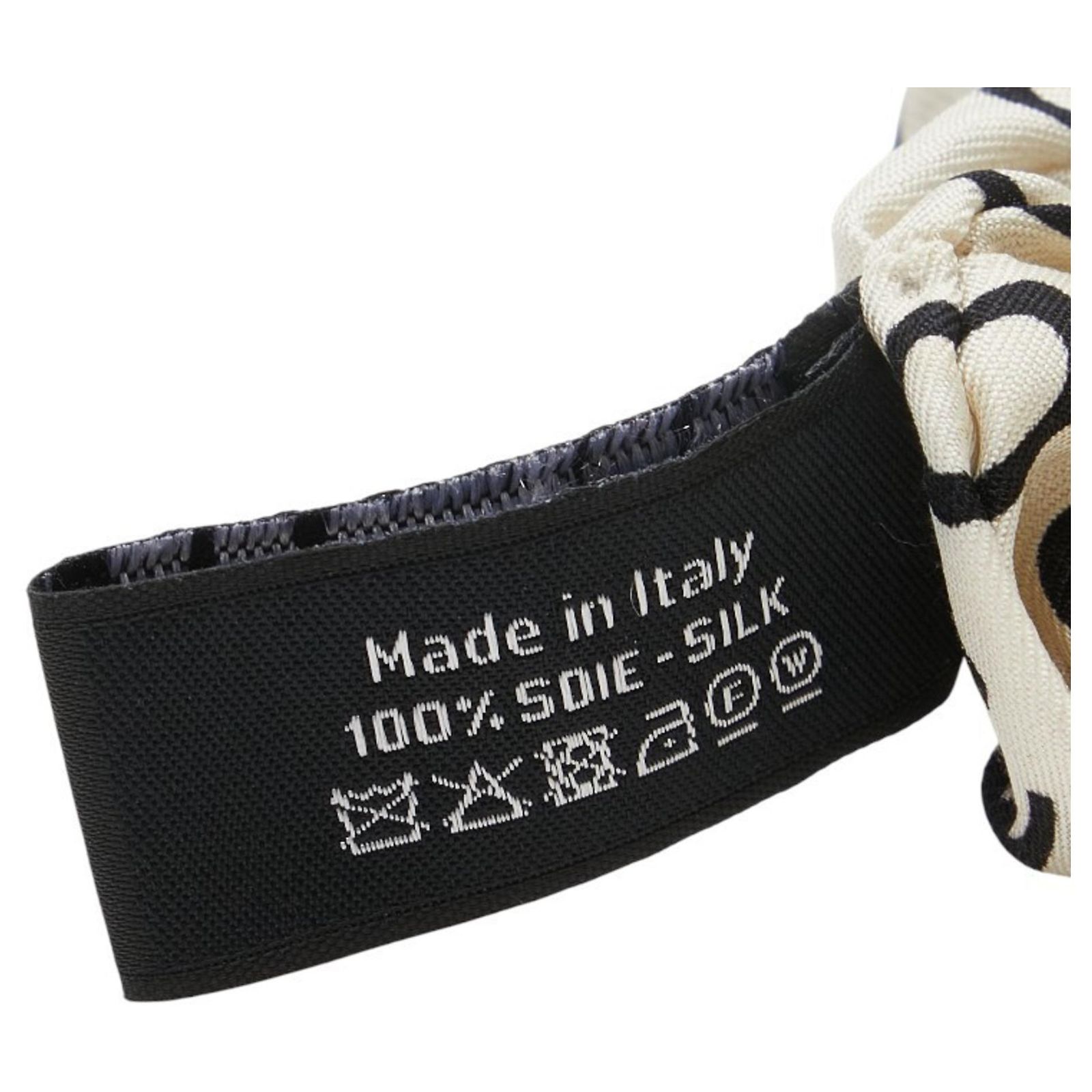 Chanel Coco Mark Polka Dot Motif Scarf Muffler Scrunchie Set Black