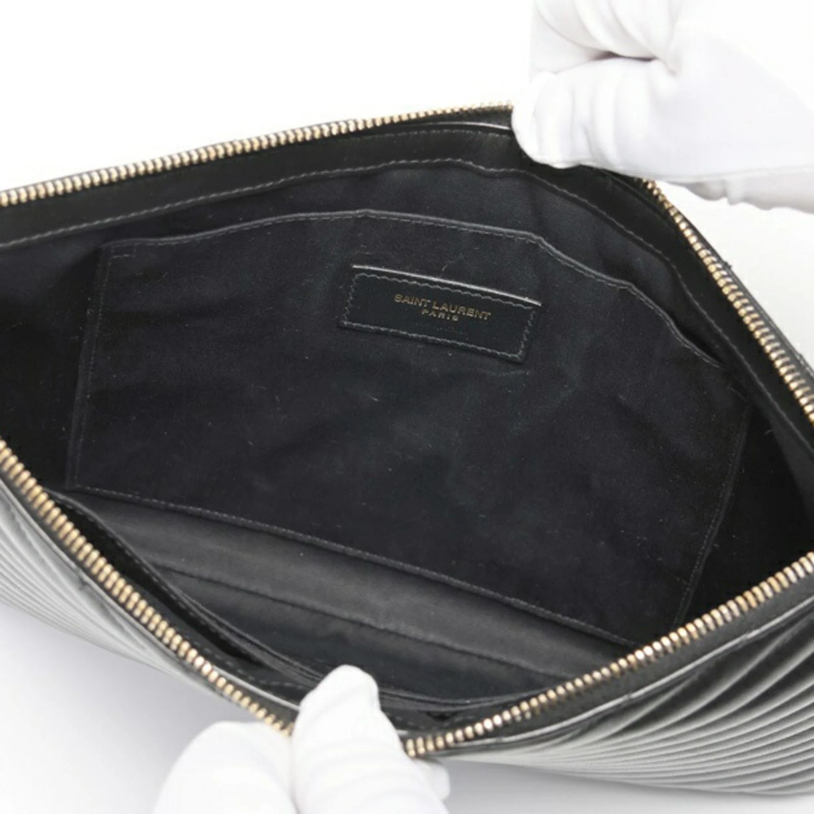 Saint Laurent Monogram Tablet Pouch Clutch Bag (Sold) - Joli Closet