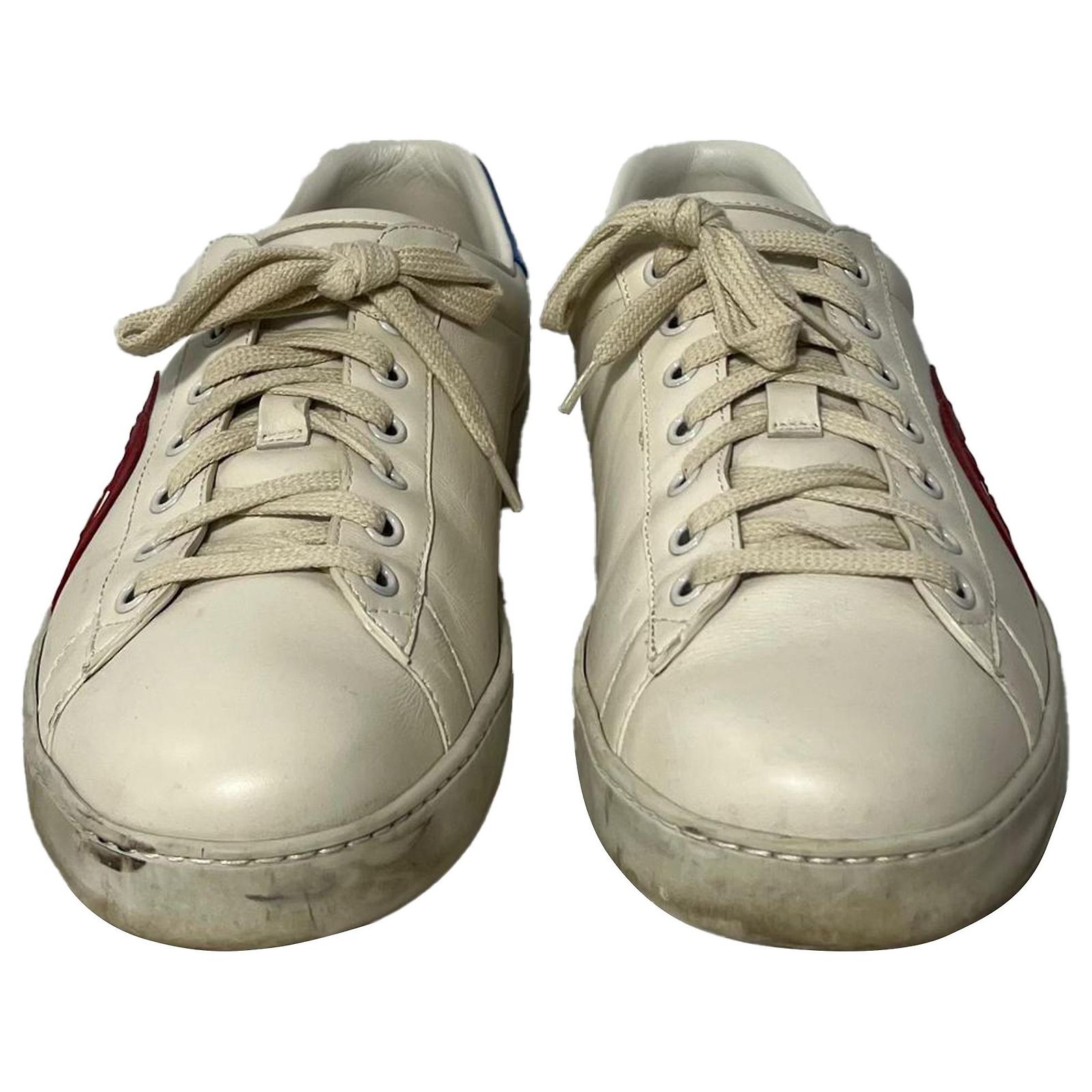 Gucci Ace Interlocking G Sneakers in White Calf leather Pony-style ...