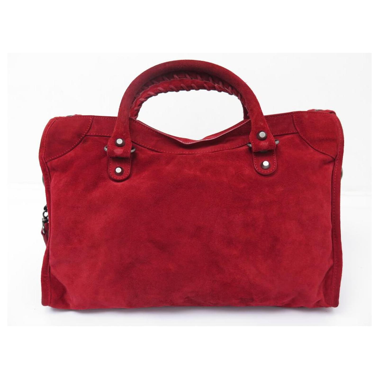 バッグ BALENCIAGA The City 115748 Bag Red NWT 100% AUTH Balenciaga 115748 Red Leather Classic City Bag