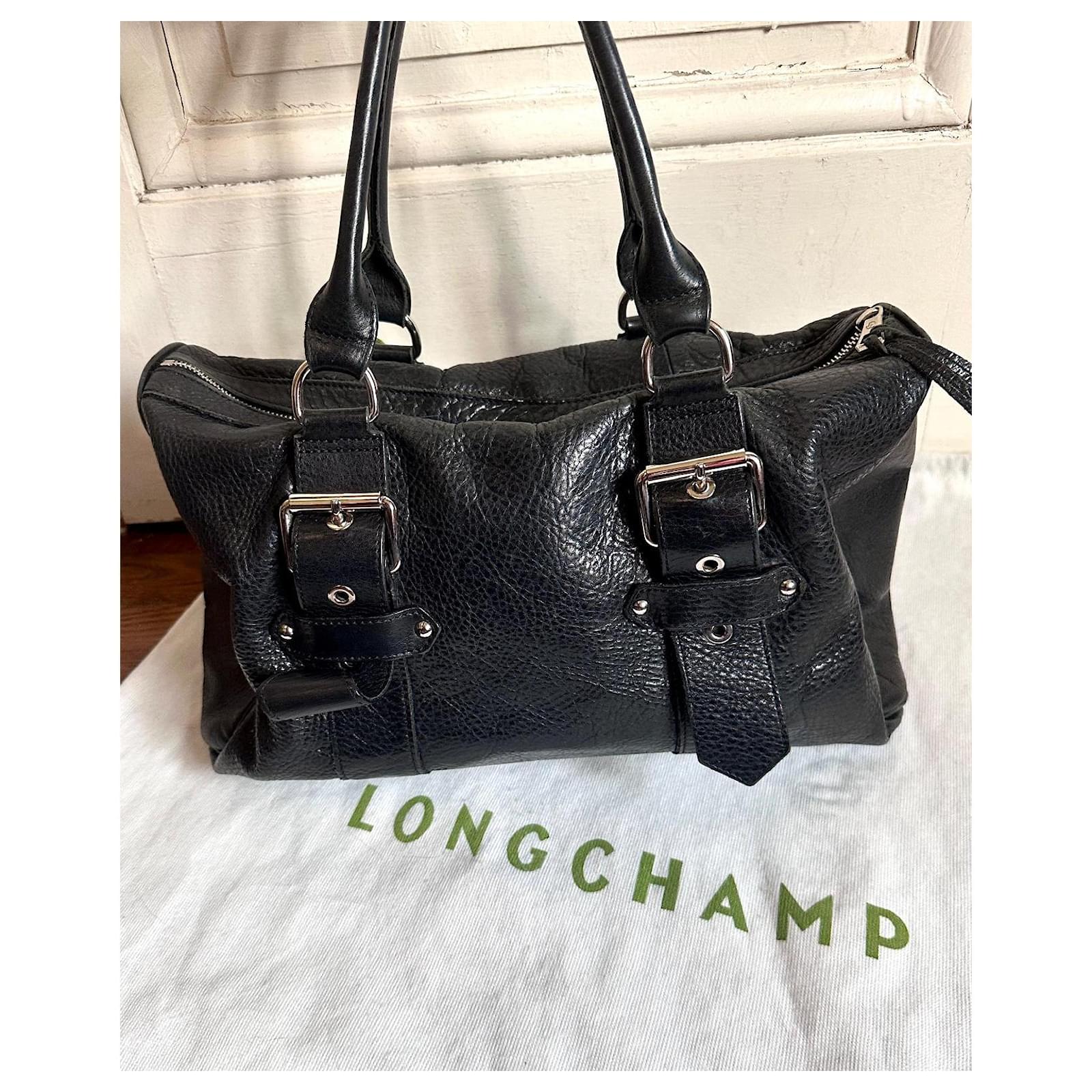 Gloucester Longchamp model by Kate Moss in leather made in France