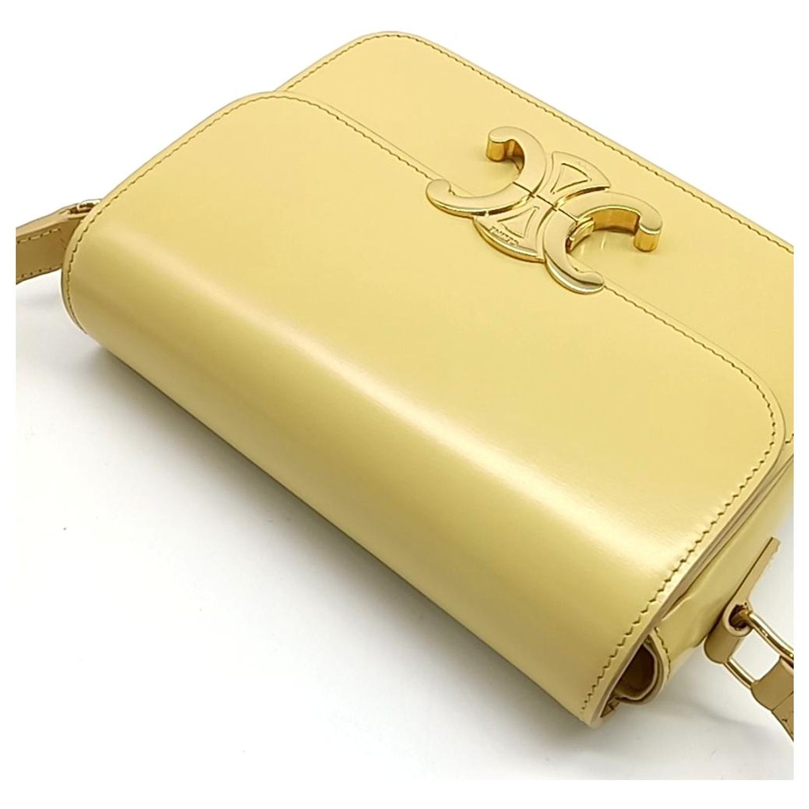 Céline Celine Triumph Bag Tin Yellow Leather ref.2025971 - Joli Closet