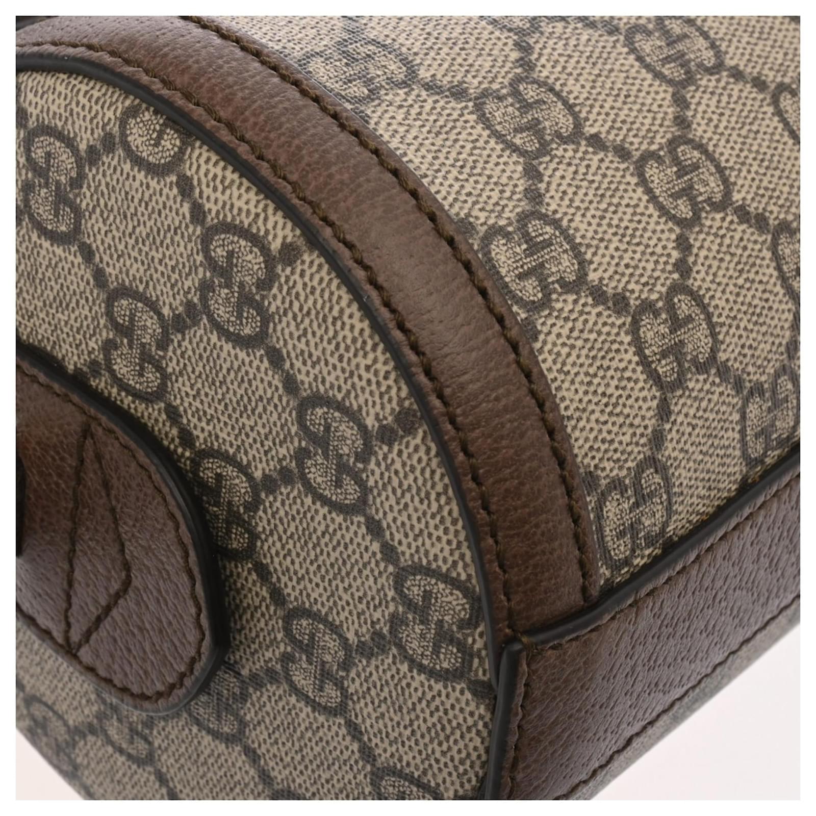 Gucci 602577 Women's Grayish PVC Boston Bag Grey Plastic ref