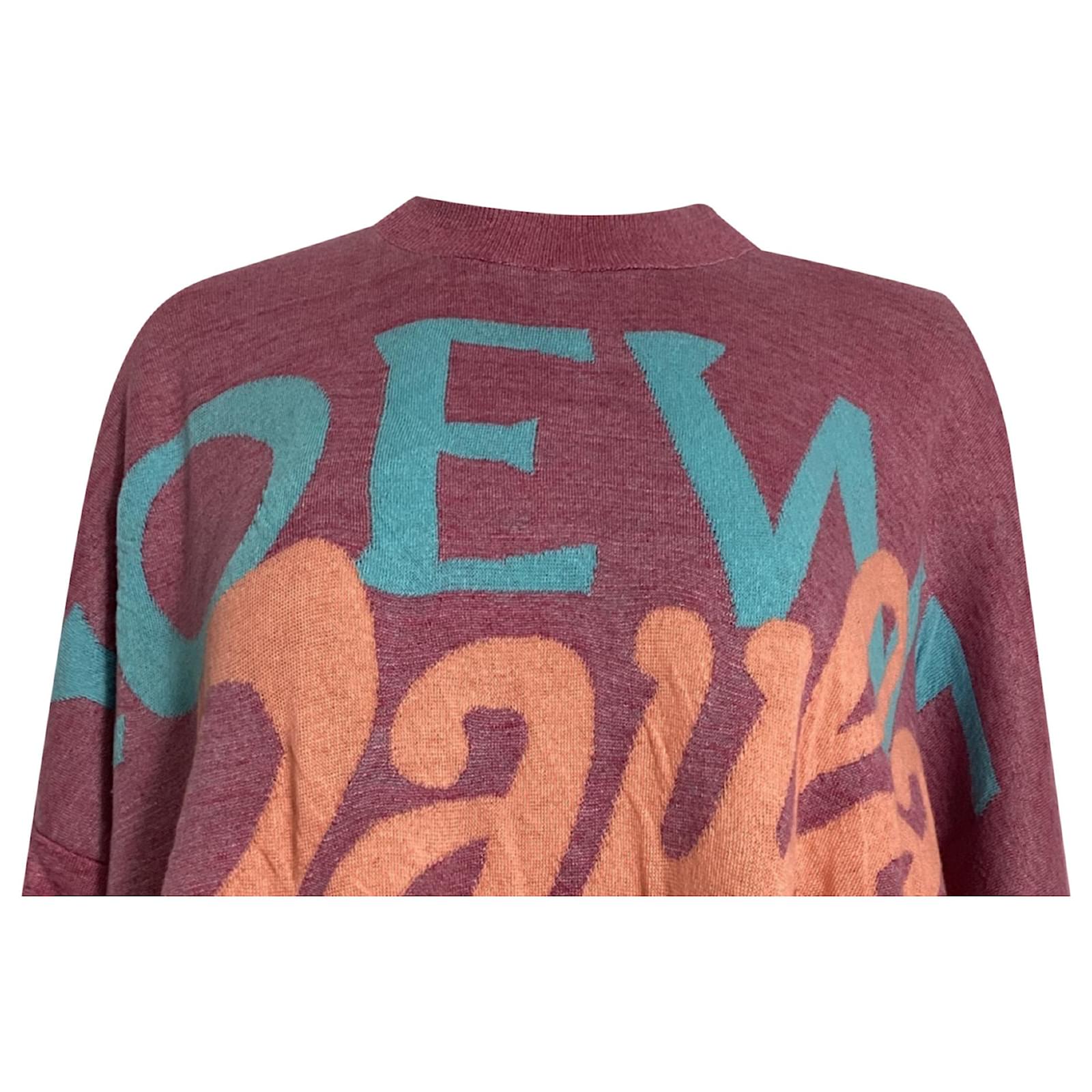 Loewe x Paula's Ibiza Printed Sweater in Pink Linen ref.2028352