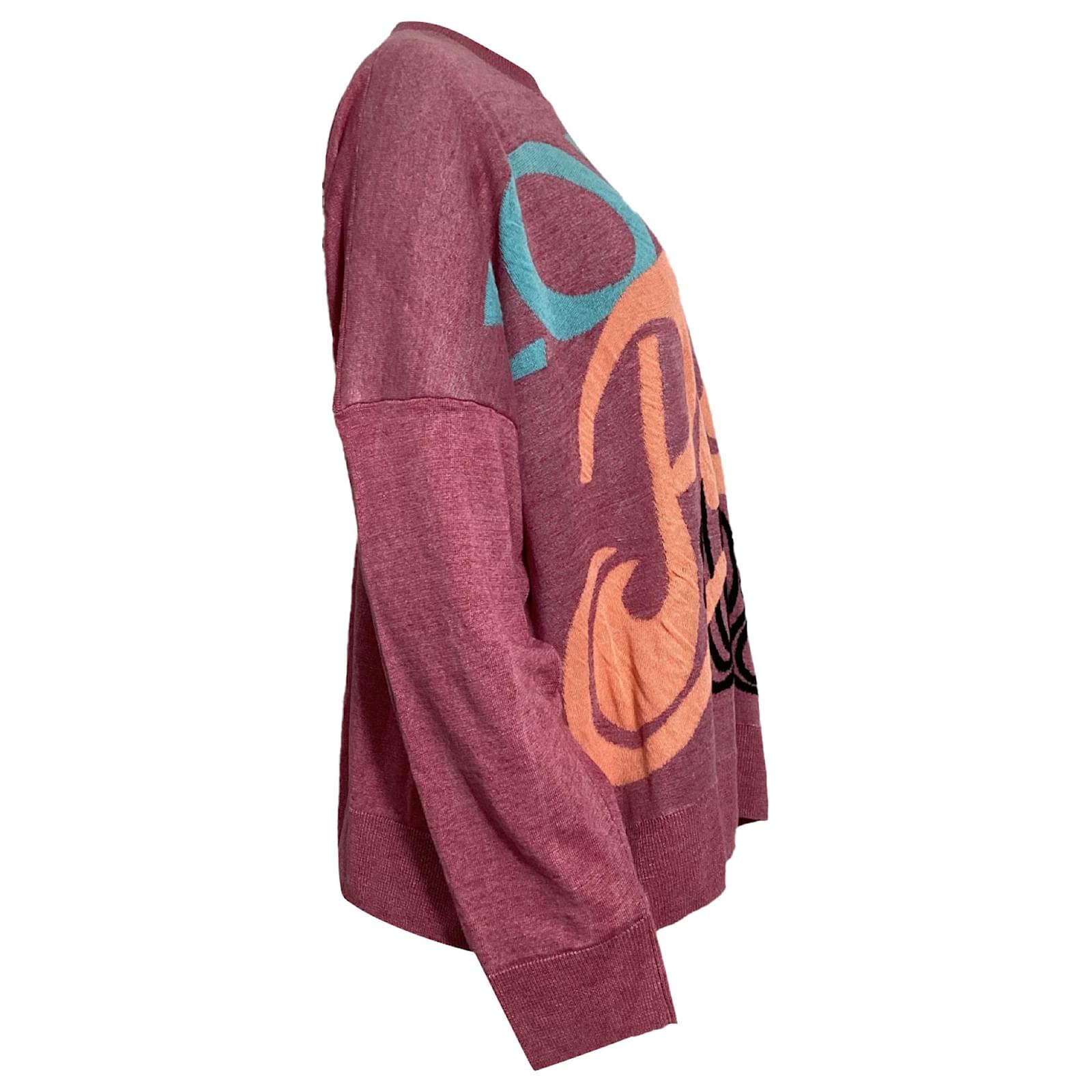 Loewe x Paula's Ibiza Printed Sweater in Pink Linen ref.2028352