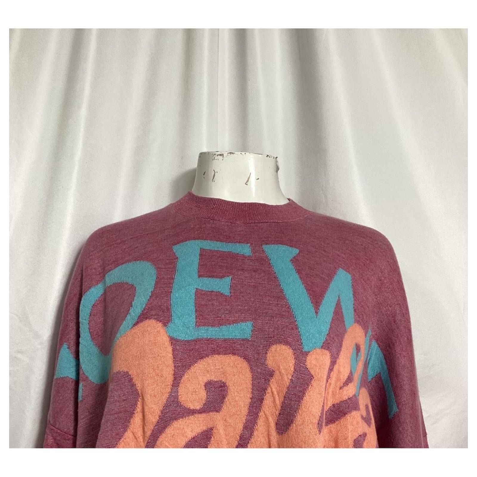 Loewe x Paula's Ibiza Printed Sweater in Pink Linen ref.2028352