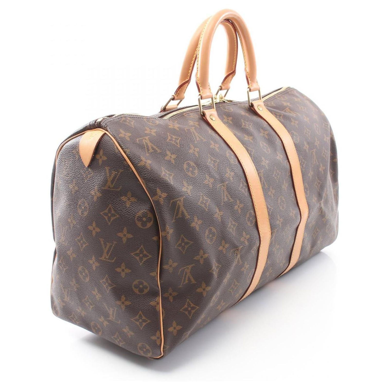 Louis Vuitton Keepall 45 Monogram Boston Bag M41428 Brown Cloth ref ...