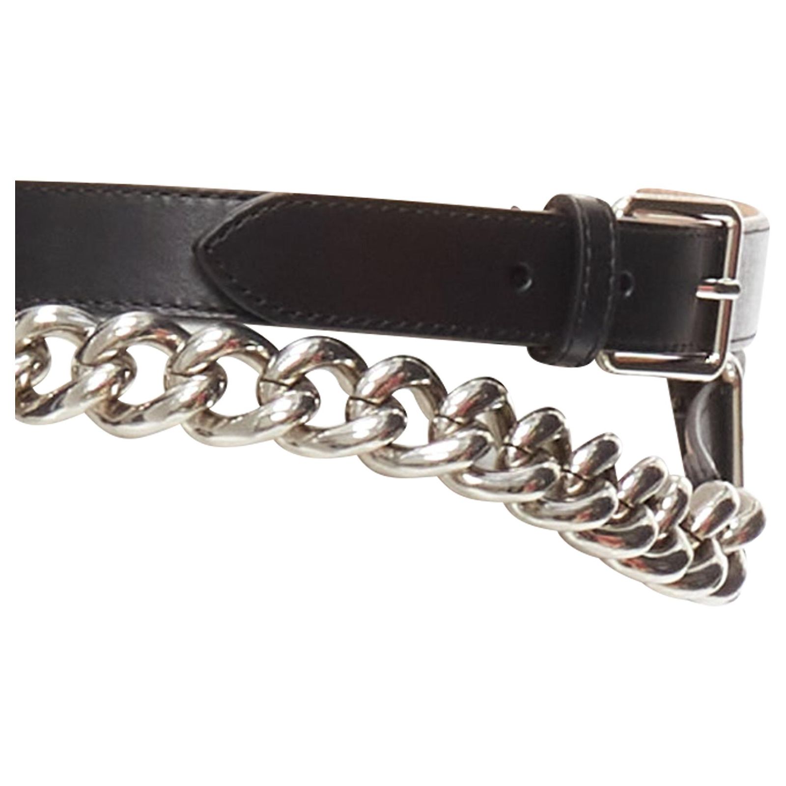 Alexander Mcqueen Leather Silver Chunky Metal Chain Wrap Belt SOLD) a pair of Spring Summer 2006 Alexander McQueen  main image 4