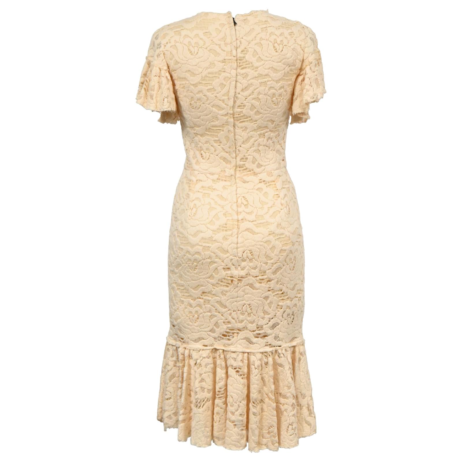 dolce & gabbana floral-lace midi dress DOLCE & GABBANA Dolce & Gabbana Floral lace midi dress – Luisa World