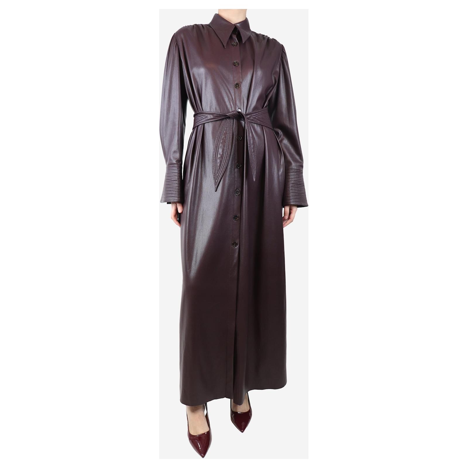 Nanushka Aubergine faux leather dress - size S Purple Polyester ref.JC2059784 (Sold) - Joli Closet Nanushka Aubergine faux leather dress - size S Purple Polyester ref.JC2059784 (Sold) - Joli Closet