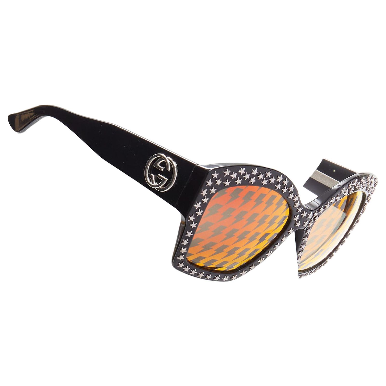 Gucci lens square star stud sunglasses Gucci Eyewear Star Embellished Sunglasses - GG0116S 002, New  main image 3