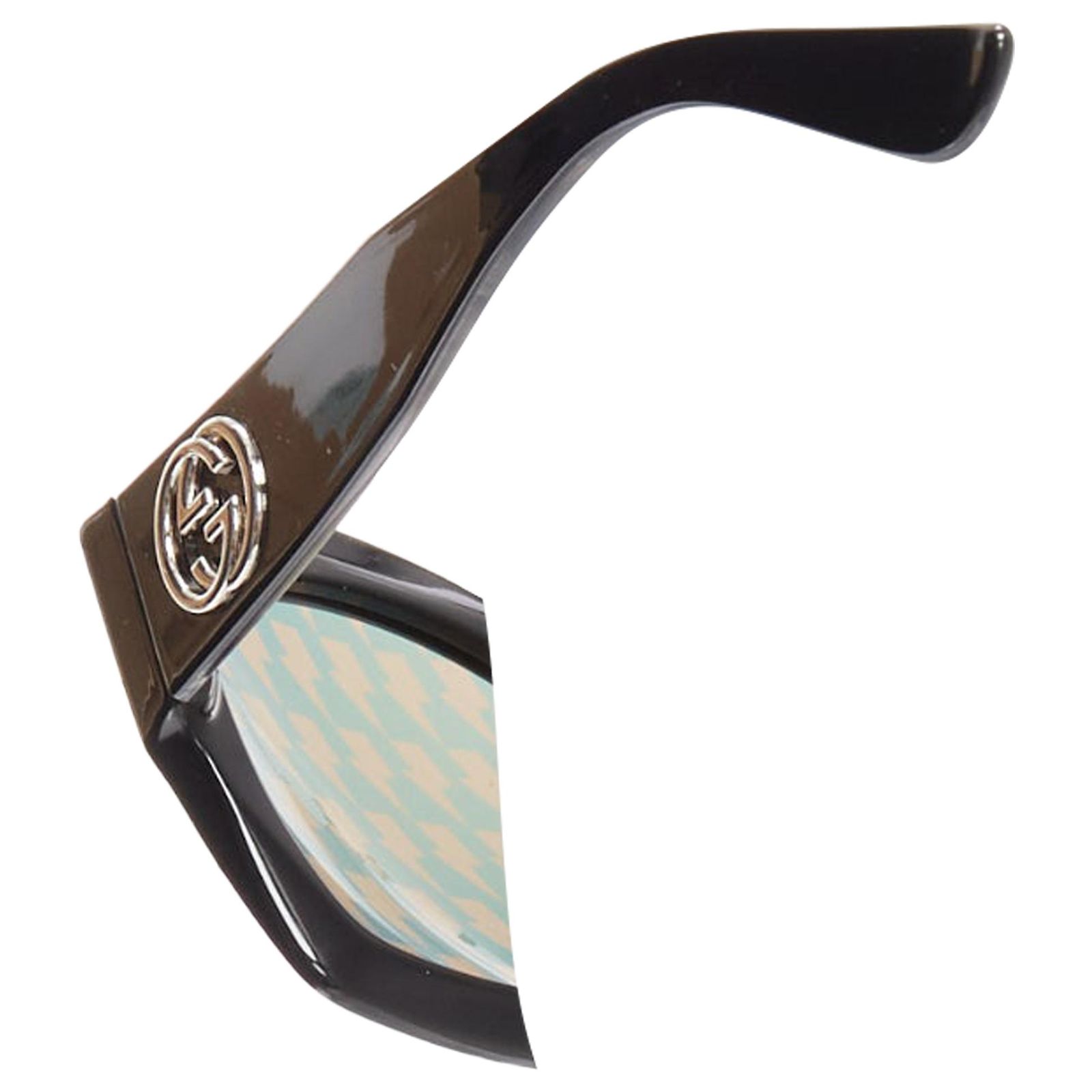 Gucci lens square star stud sunglasses Black Acetate  display picture 1
