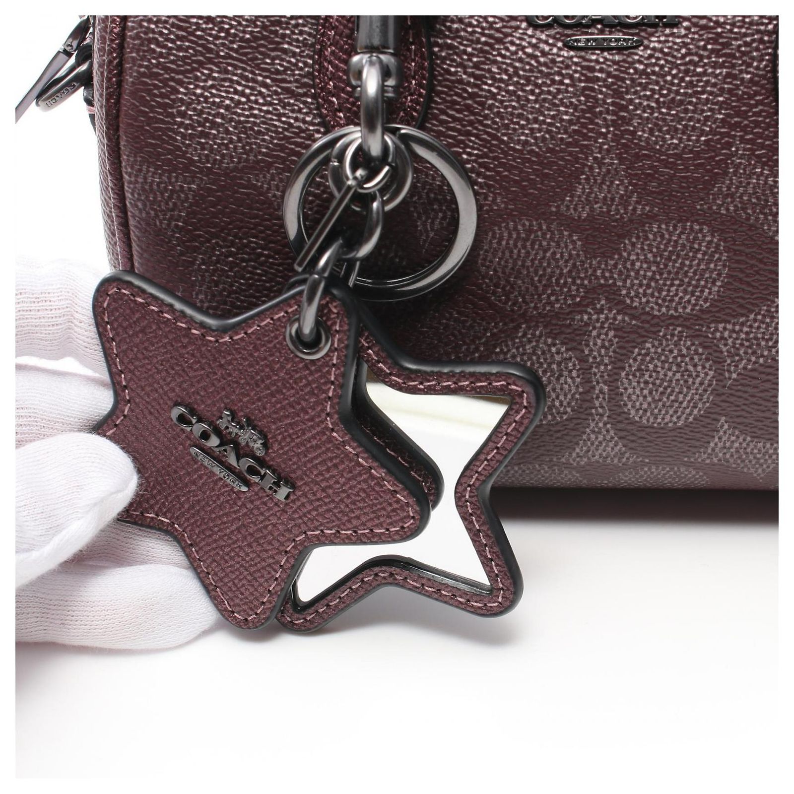 Coach Signature Mini Rowan Handbag PVC Leather Brown Cloth ref.2066511 ...