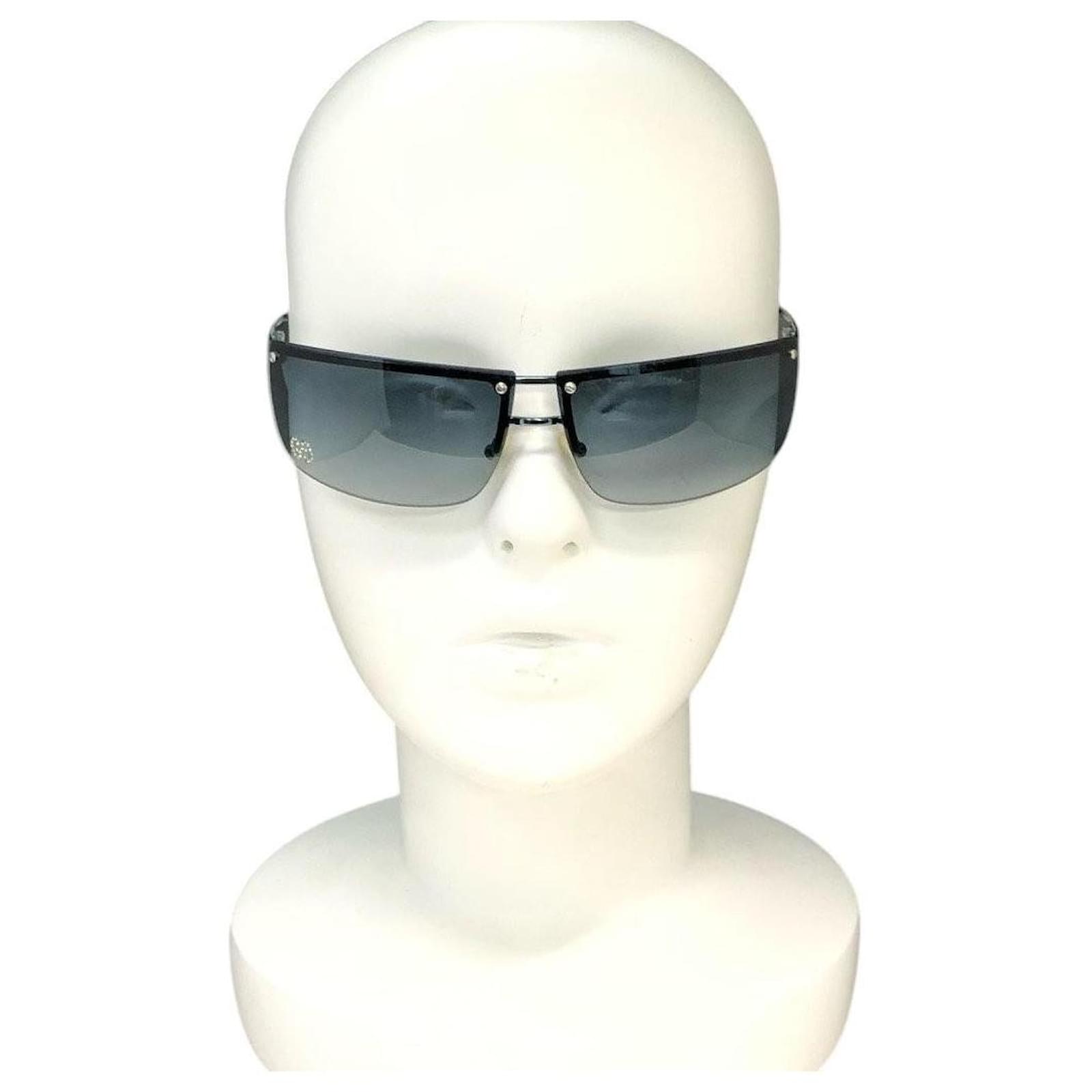 Gucci Dark Navy Blue Green Gradient Strass Rhinestone Logo