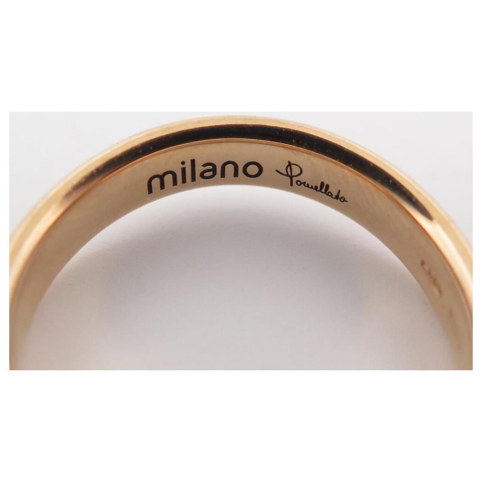 POMELLATO ALLIANCE MILANO RING 51 IN 18K ROSE GOLD 750 PINK