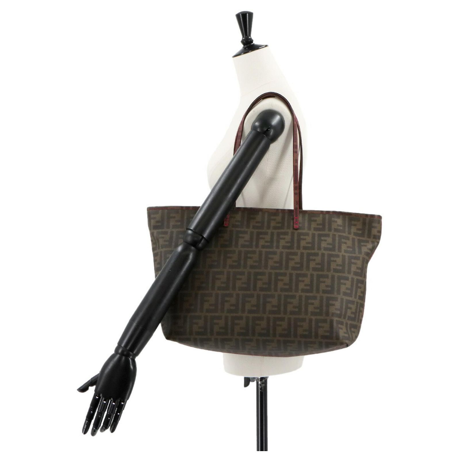 Fendi Zucca Tote Bag Brown Pink Plastic ref.JC2067633 (Sold 