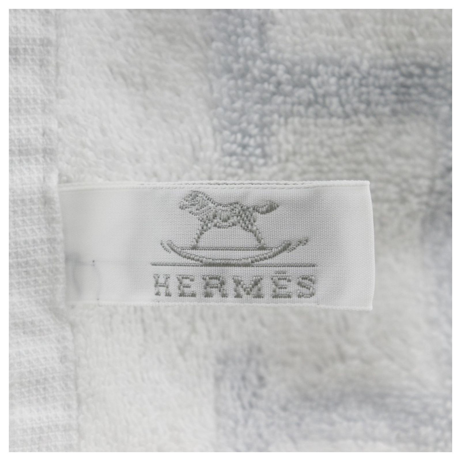 Hermès Serviette de bain en coton bleu clair Hermes ref.2068492