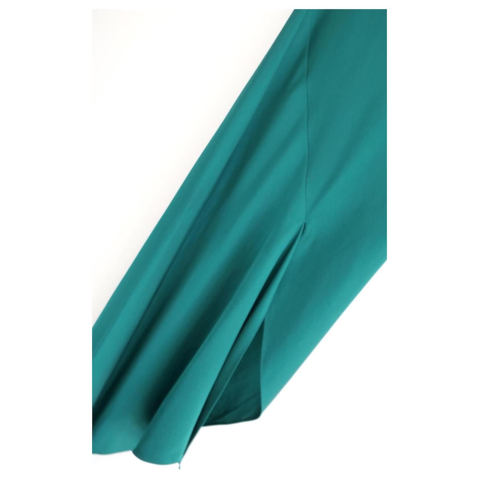 slim fit dress slacks Cassie Dress in Green Taffeta