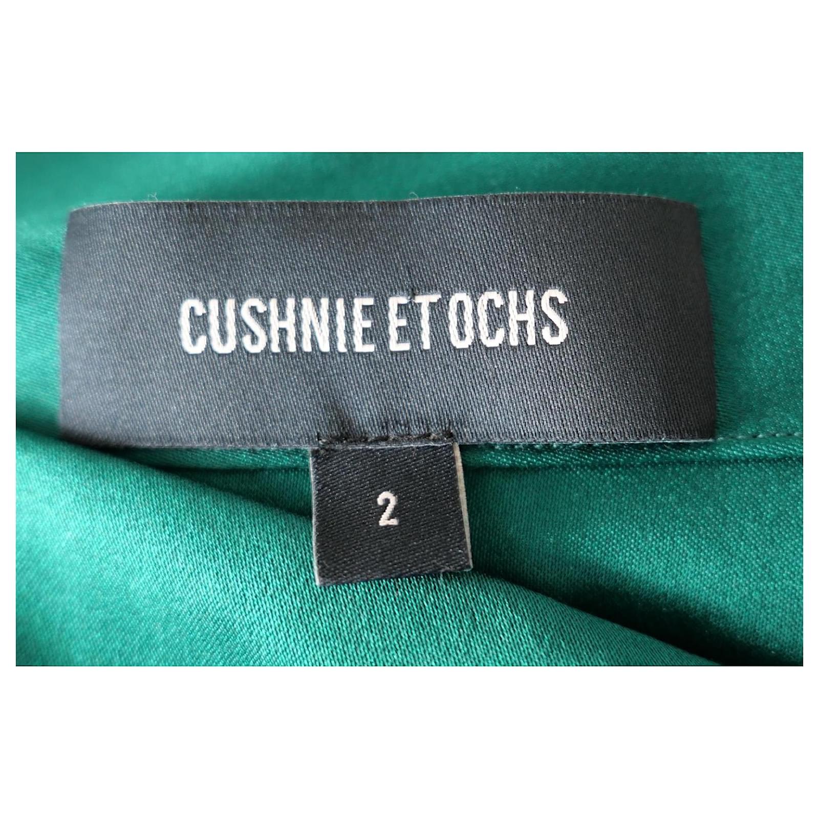 Autre Marque Cushnie Et Ochs Emerald Green Satin Asymmetric Dress Silk ref.2079531 - Joli Closet Autre Marque Cushnie Et Ochs Emerald Green Satin Asymmetric Dress Silk ref.2079531 - Joli Closet