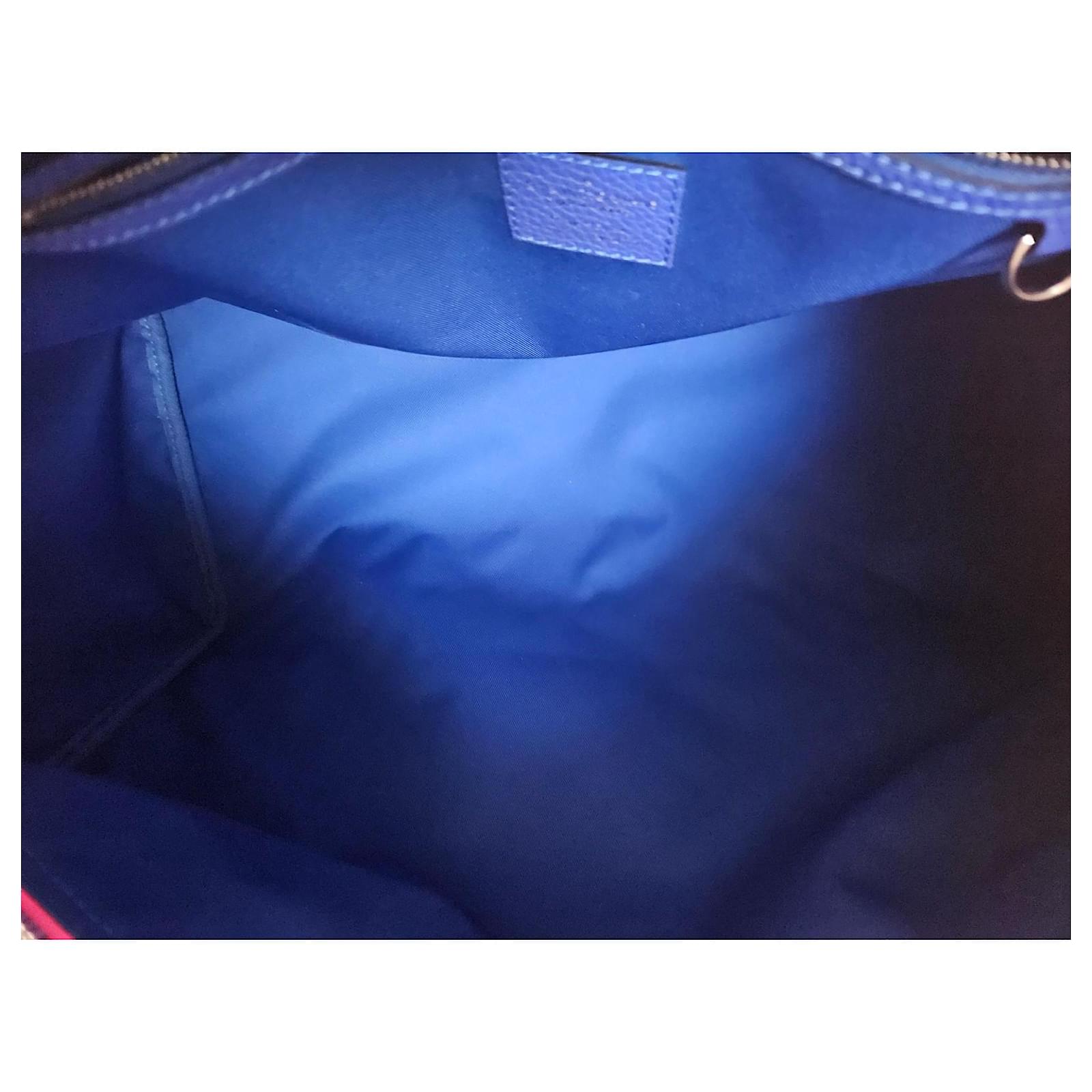 Keepall Louis Vuitton Travel bag Pink Blue Leather  ref.2081348