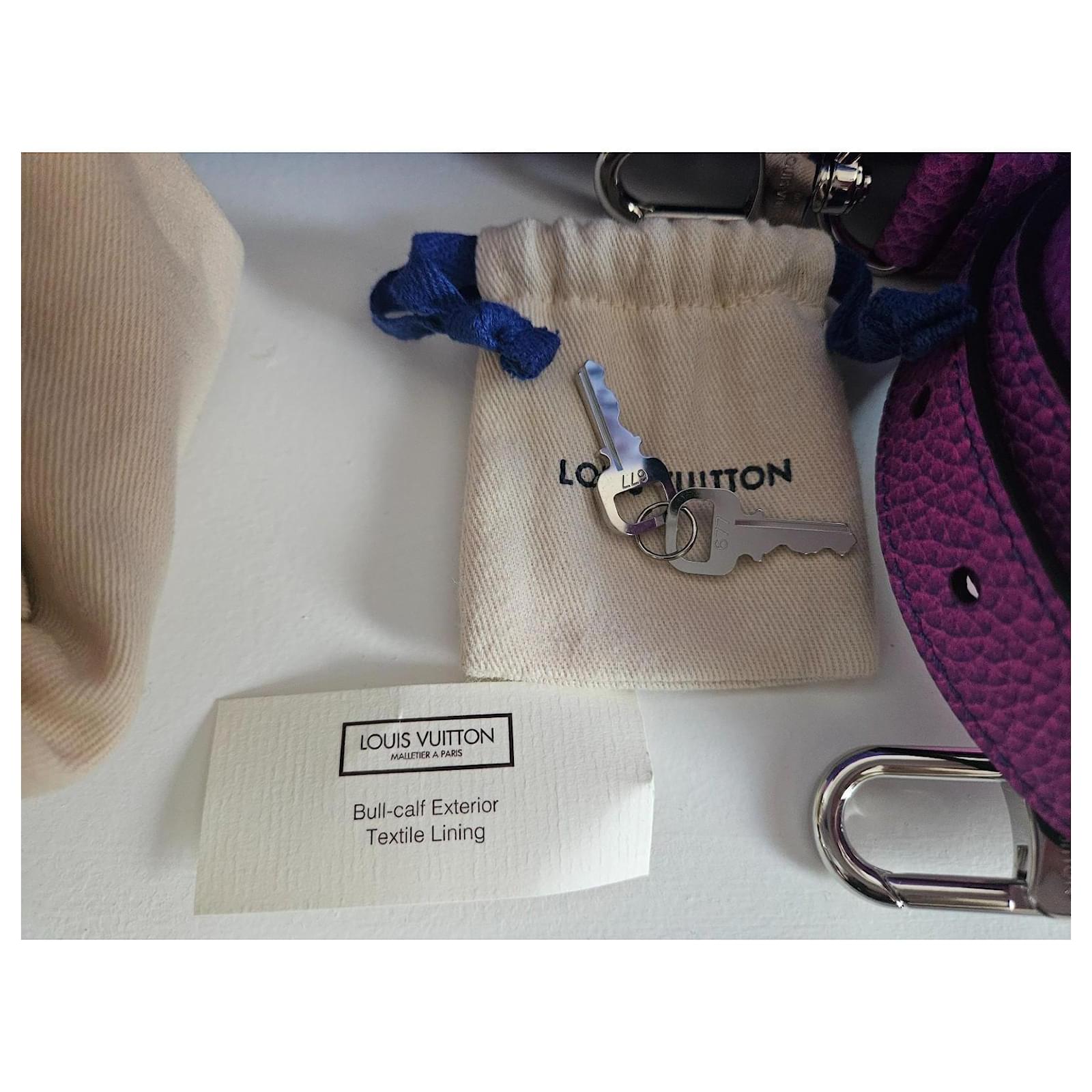 Keepall Louis Vuitton Travel bag Pink Blue Leather  ref.2081348