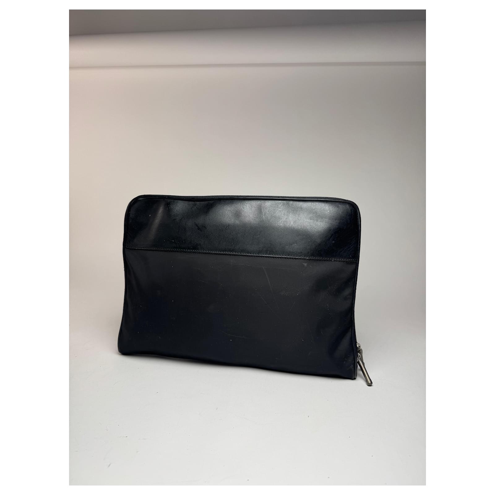 Céline Vintage Celine Paris Leather Clutch Black ref.2082984