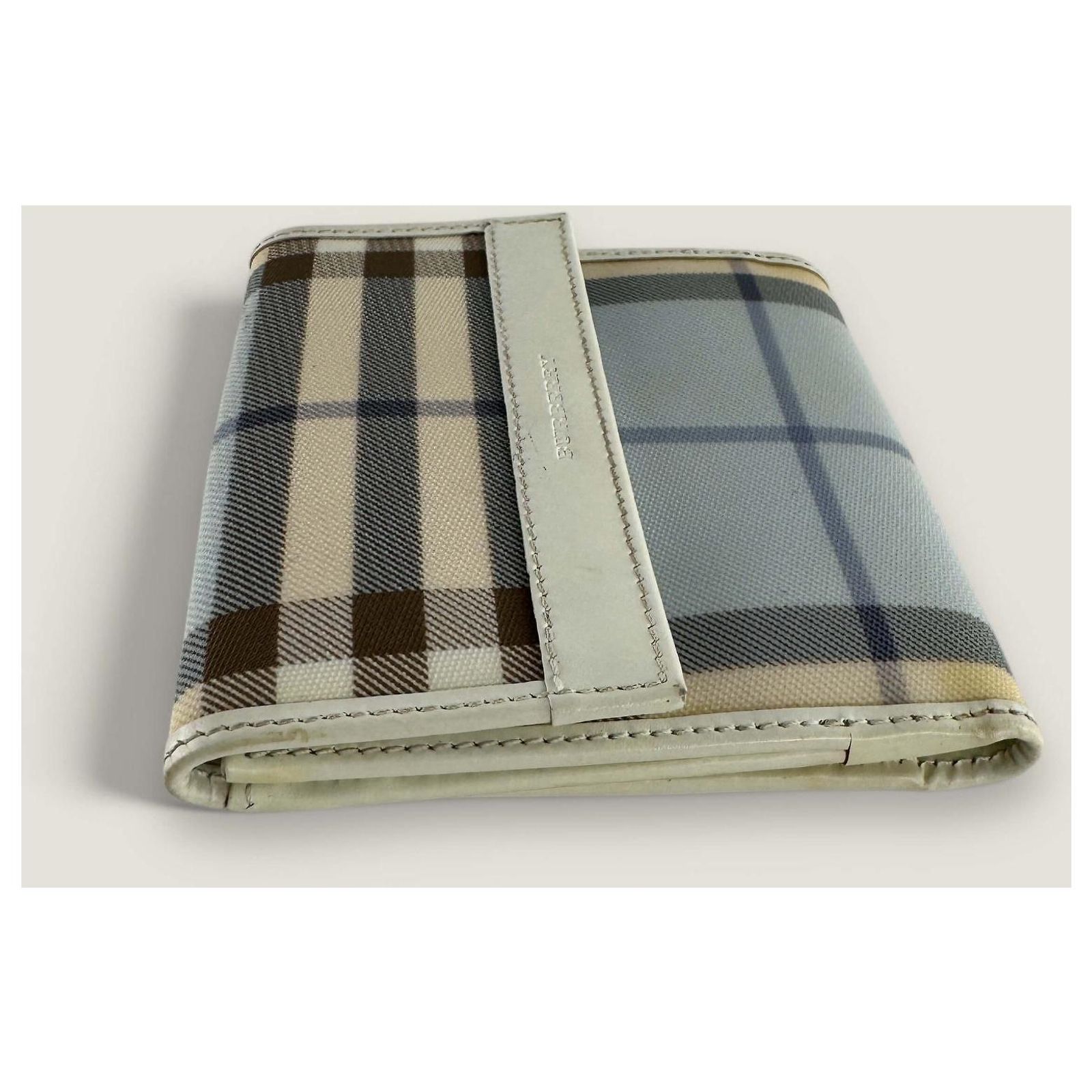 Burberry London Nova Hobo shoulder Bag & wallet blue Check ref 