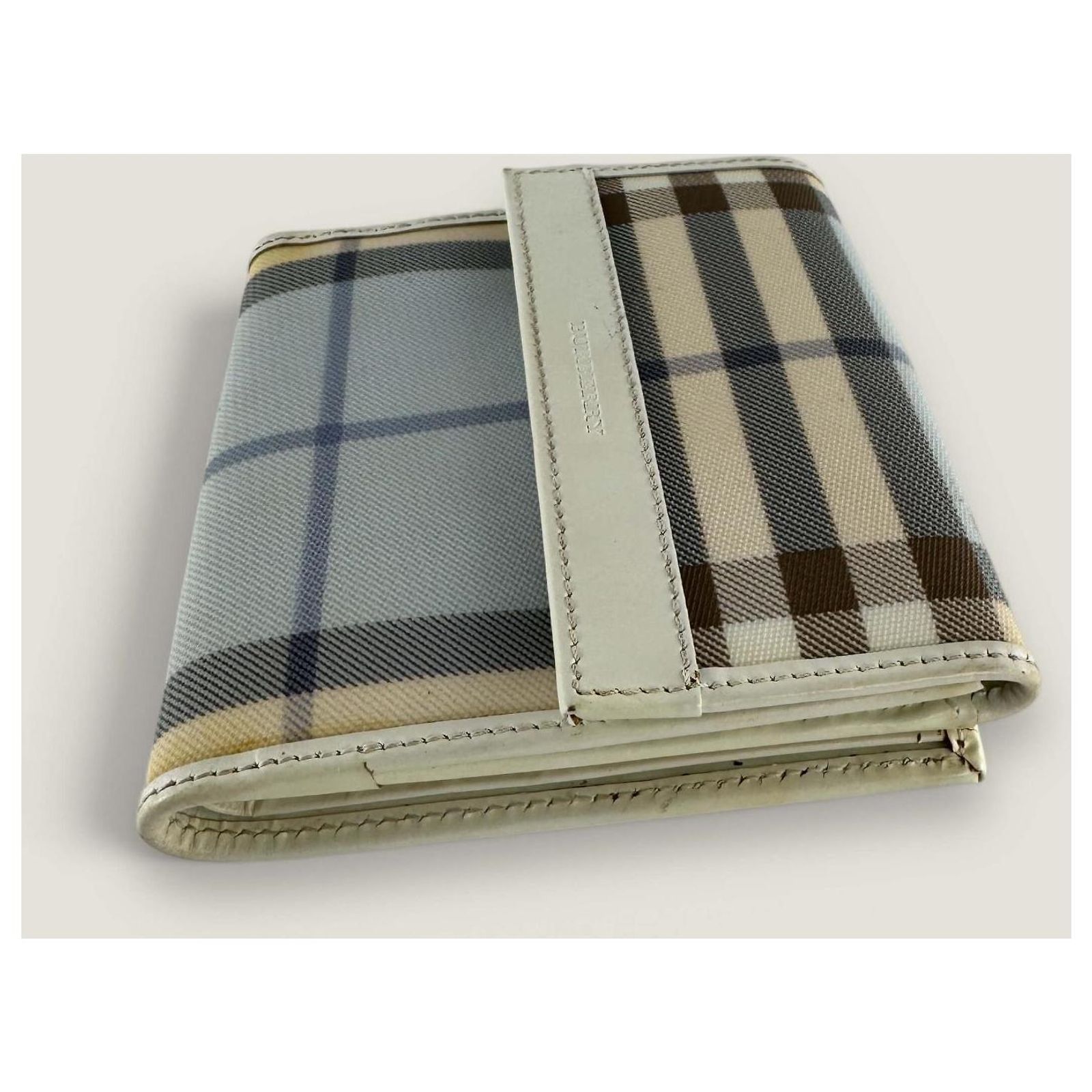 Burberry London Nova Hobo shoulder Bag & wallet blue Check ref 