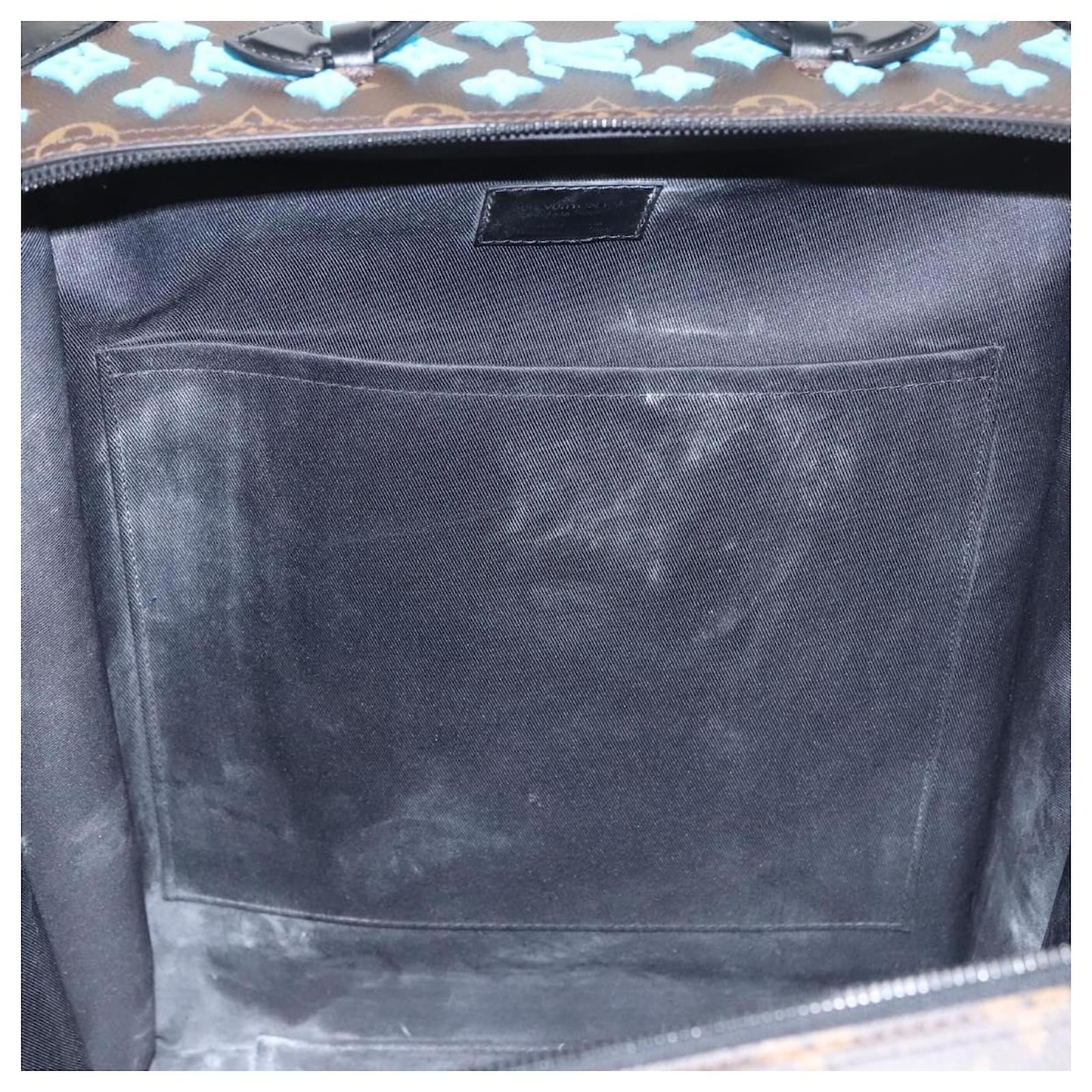 LOUIS VUITTON Monogram Tuftage Soft Trunk Backpack PM Blue M45077 Auth PP272SA Cloth  ref.2084669