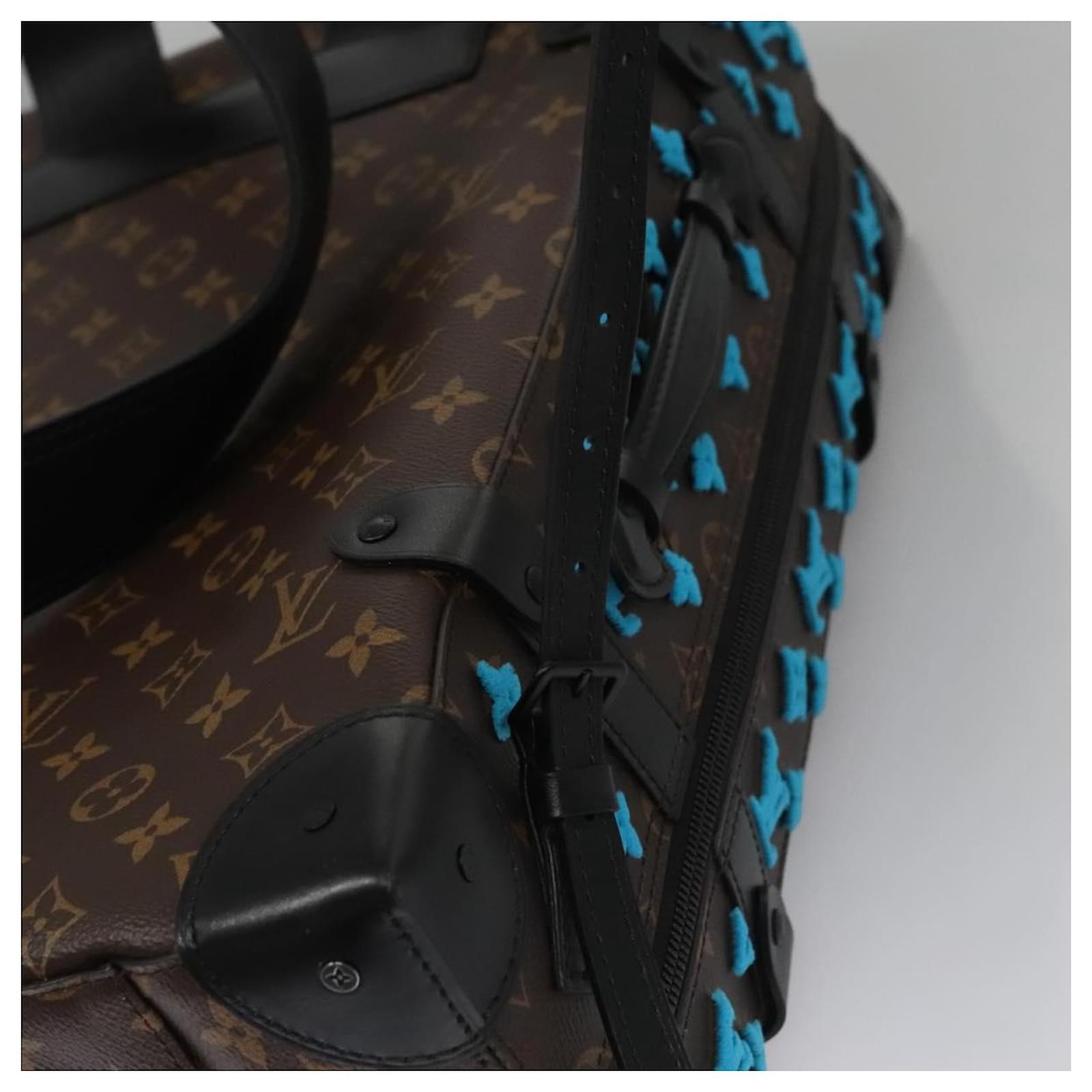 LOUIS VUITTON Monogram Tuftage Soft Trunk Backpack PM Blue M45077 Auth PP272SA Cloth  ref.2084669