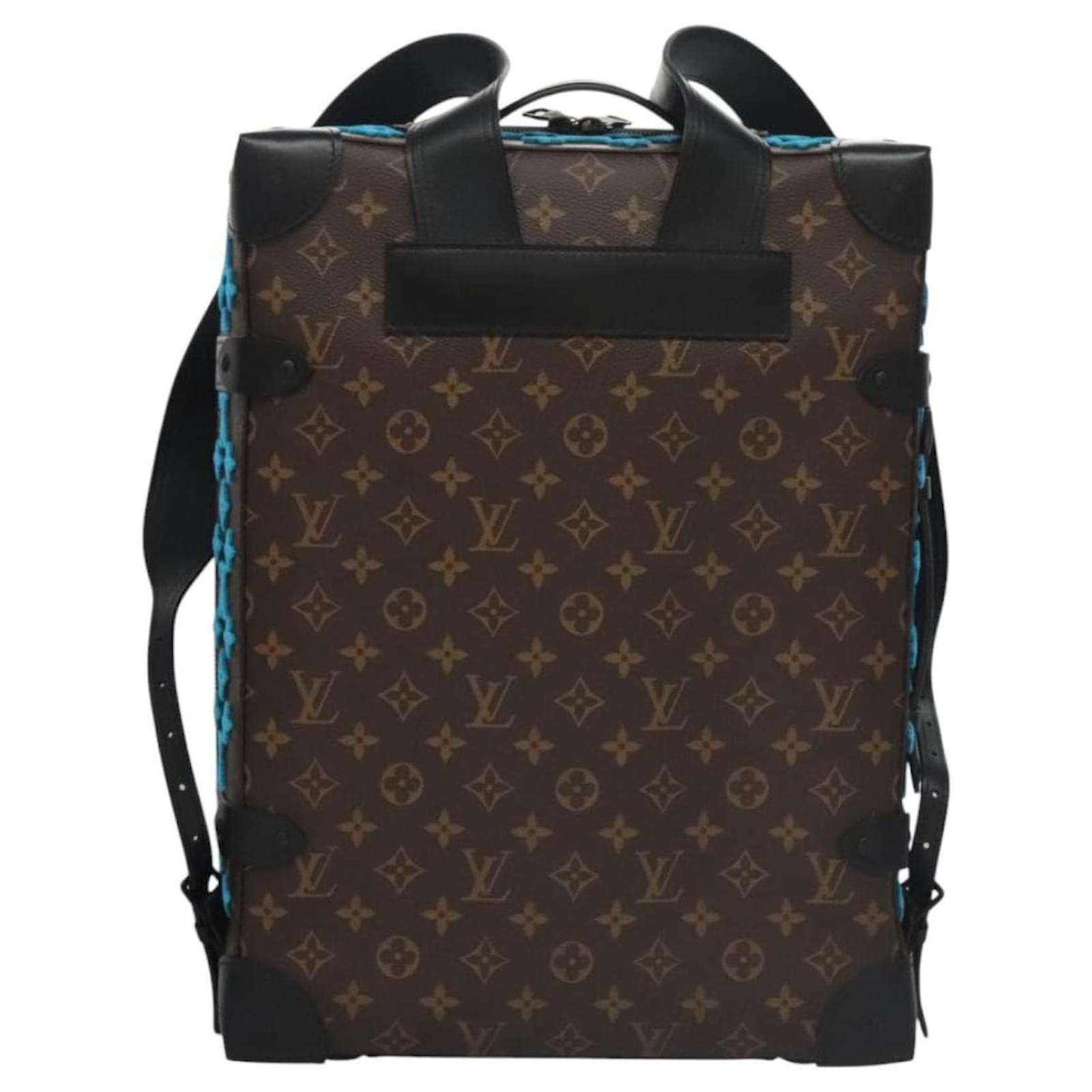 LOUIS VUITTON Monogram Tuftage Soft Trunk Backpack PM Blue M45077 Auth PP272SA Cloth  ref.2084669