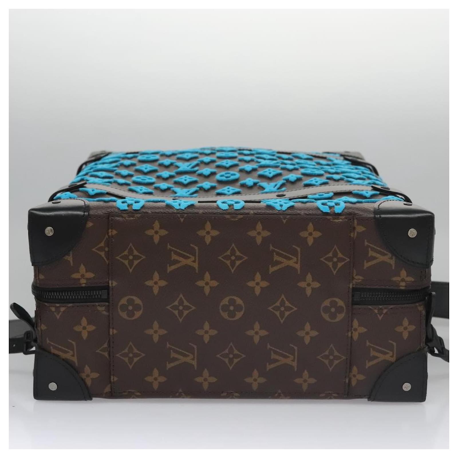 LOUIS VUITTON Monogram Tuftage Soft Trunk Backpack PM Blue M45077 Auth PP272SA Cloth  ref.2084669