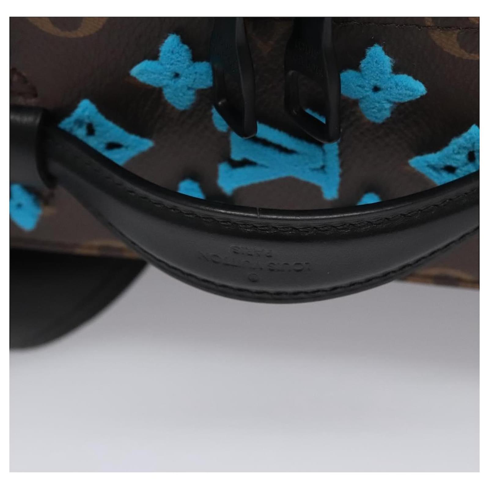 LOUIS VUITTON Monogram Tuftage Soft Trunk Backpack PM Blue M45077 Auth PP272SA Cloth  ref.2084669