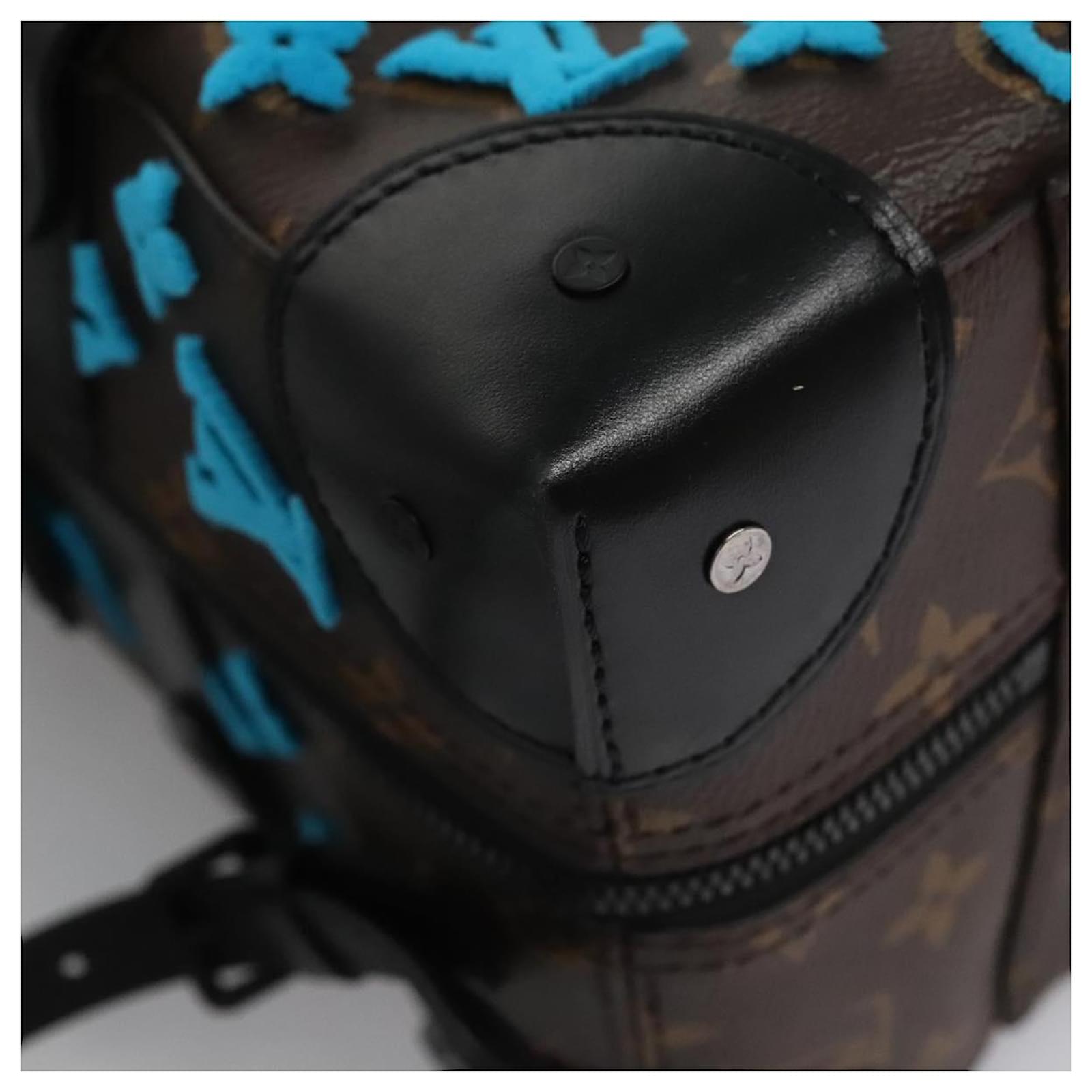 LOUIS VUITTON Monogram Tuftage Soft Trunk Backpack PM Blue M45077 Auth PP272SA Cloth  ref.2084669