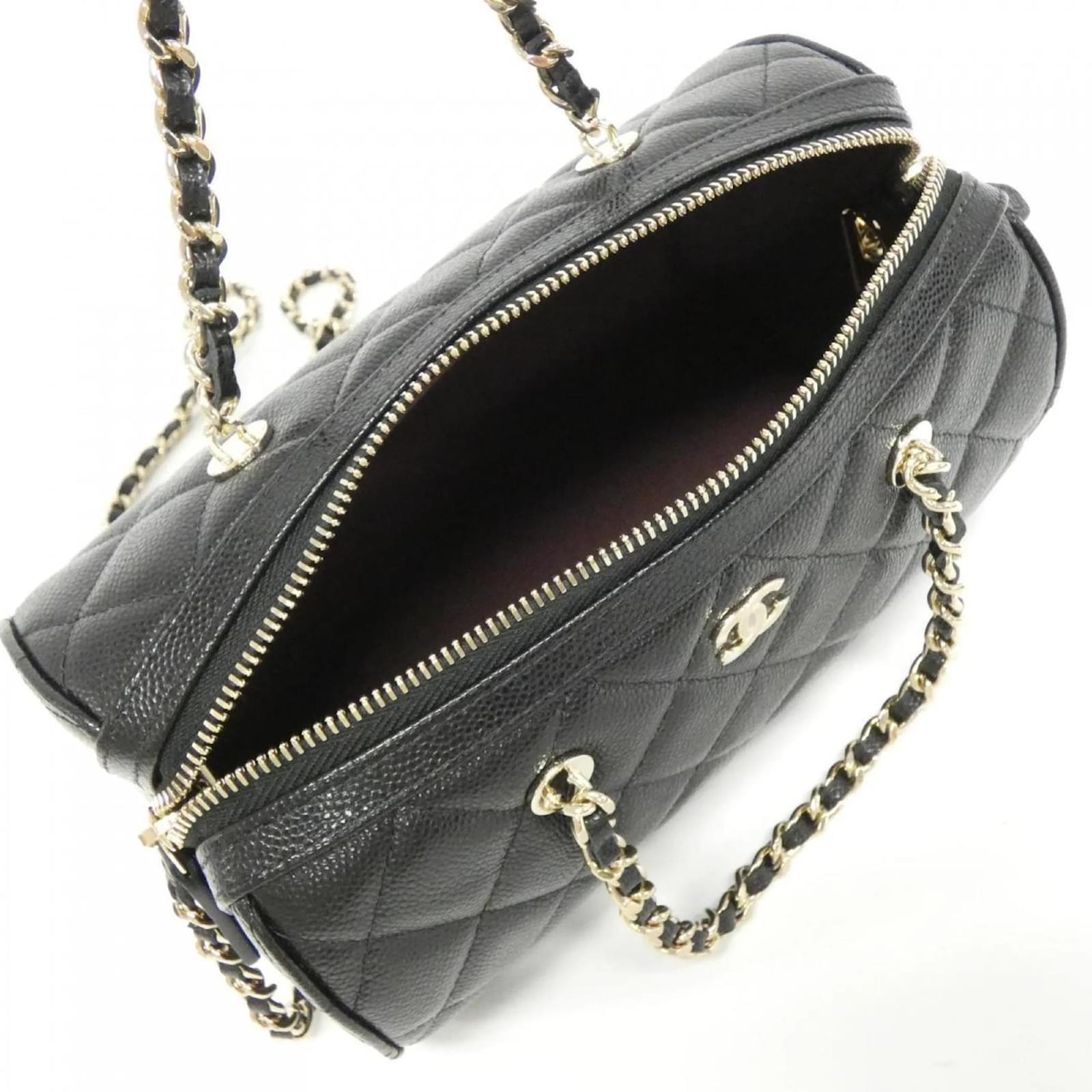 Chanel Timeless Classic Line AP4474 Handbag Black Leather