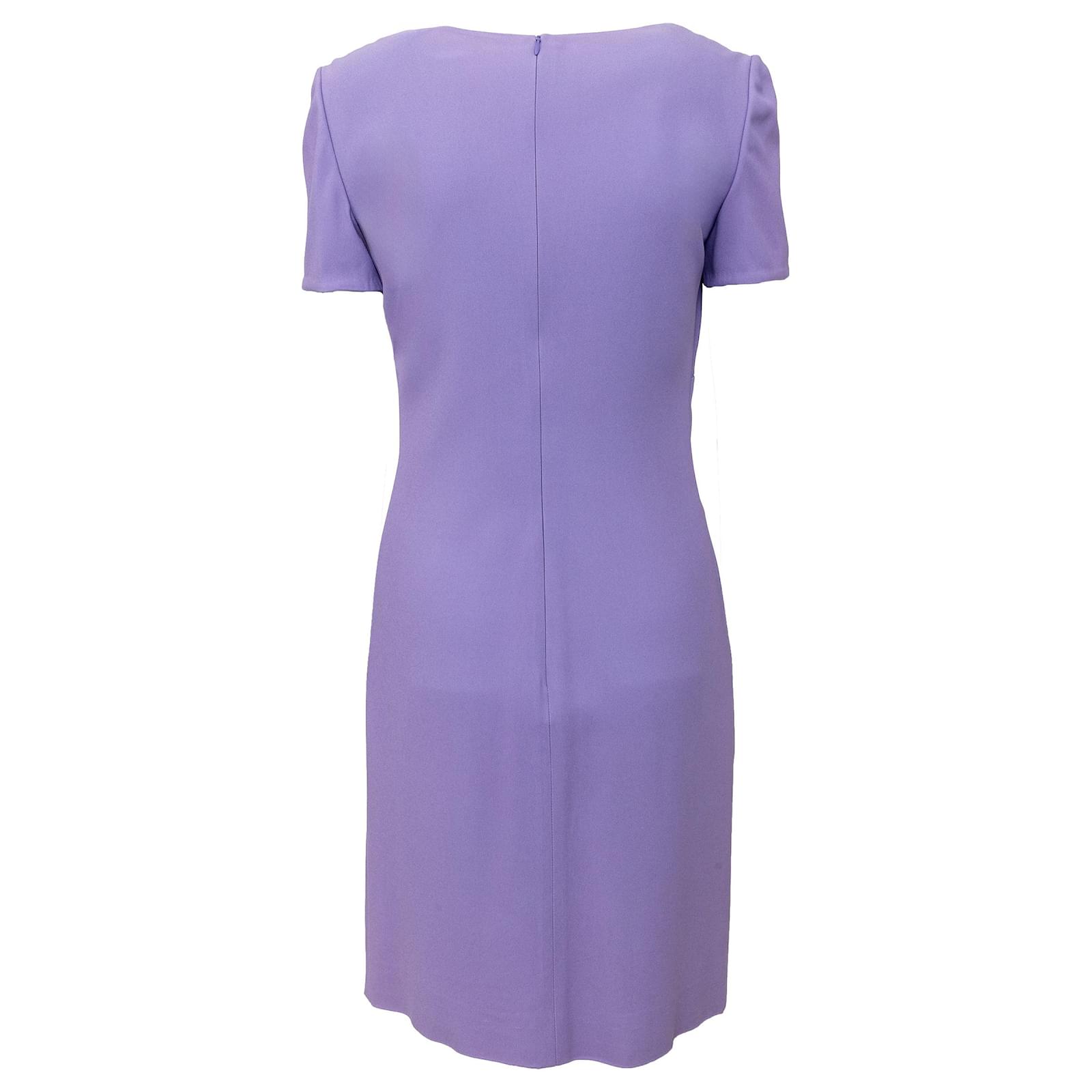 Valentino Garavani Valentino V Neck Dress - '10s Purple Acetate Cellulose fibre ref.2091883 - Joli Closet Valentino Garavani Valentino V Neck Dress - '10s Purple Acetate Cellulose fibre ref.2091883 - Joli Closet