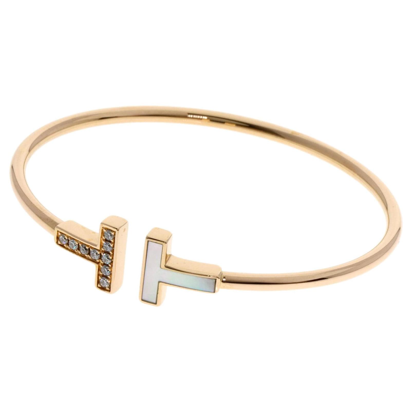 Tiffany Co Tiffany T-Wire Mother of Pearl Diamond Bracelet