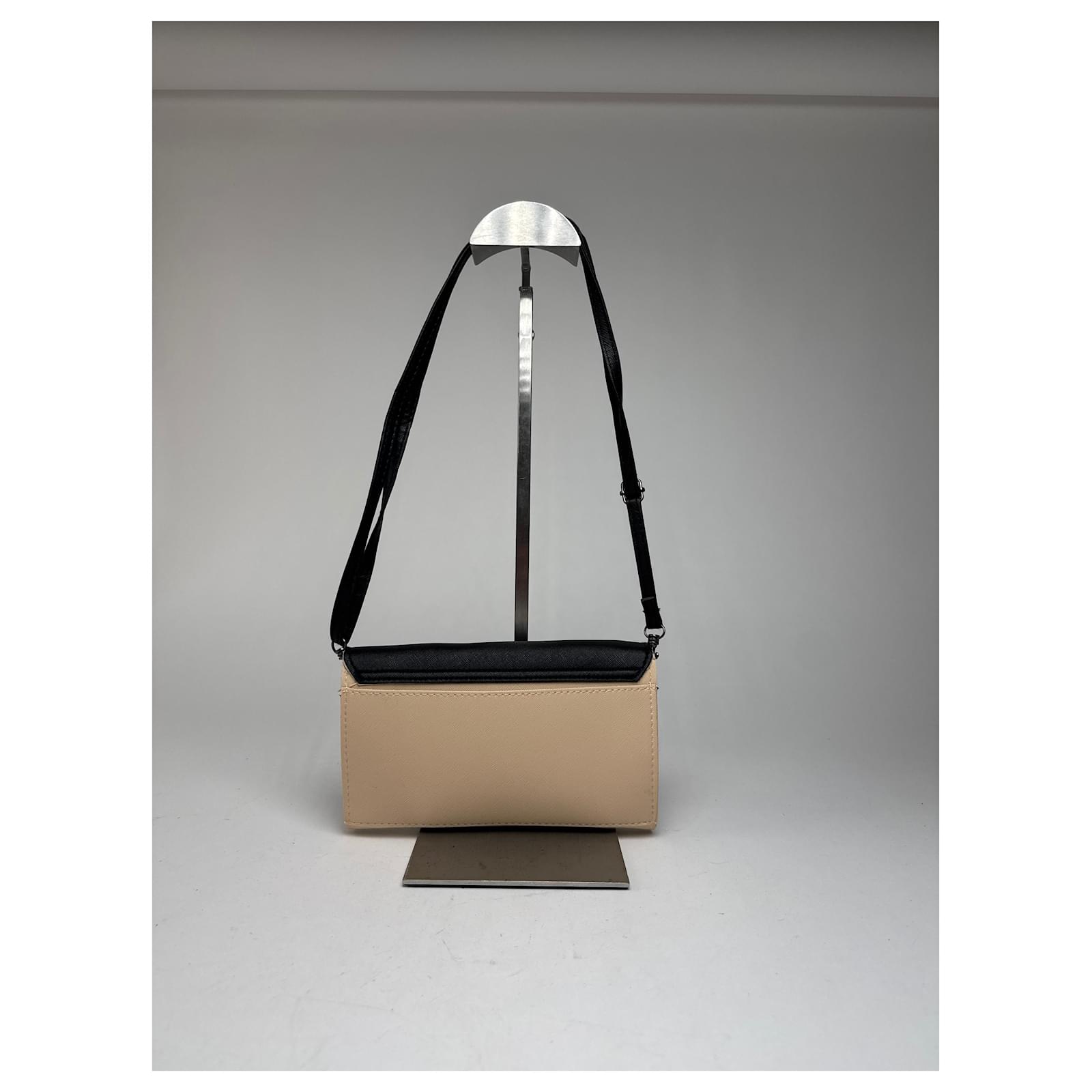 Vintage Yohji Yamamoto 2 Way leather bag black/beige ref.2093698