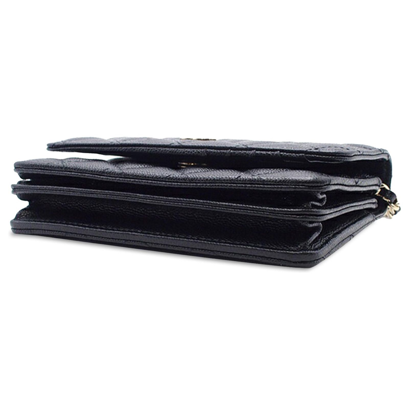 Chanel Black Mini Quilted Caviar Wallet On Chain Leather ref.2094574 ...