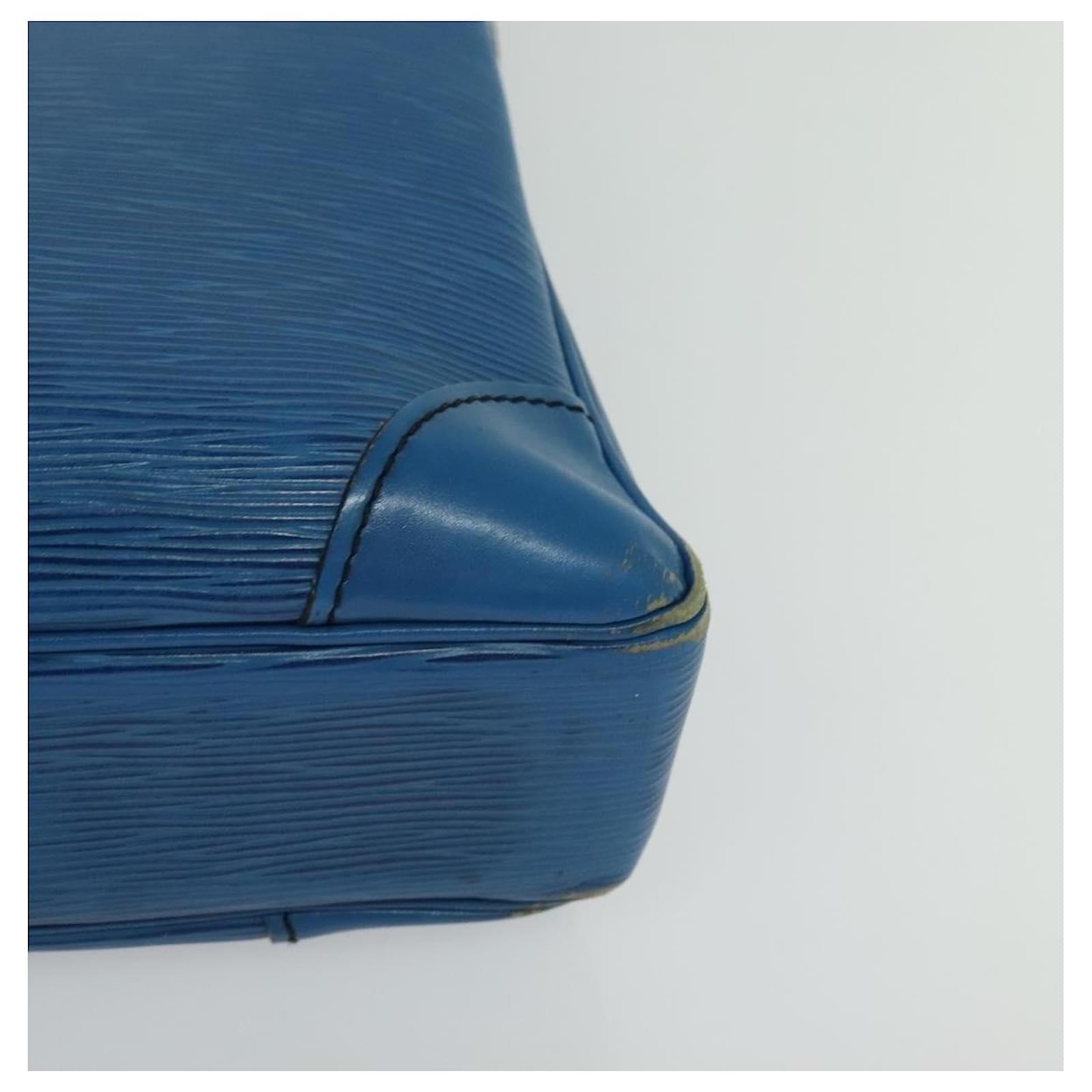 LOUIS VUITTON Epi Porte Documents Voyage Business Bag Blue M54475 Auth KD067 Leather  ref.2097187
